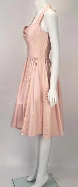 1950s Carlye Pale Pink Halter Dress