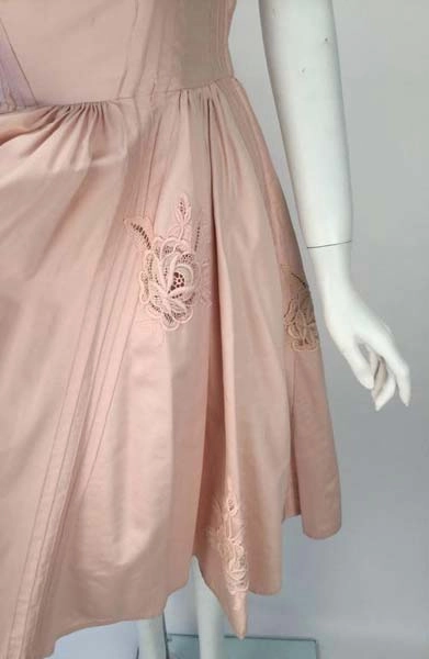1950s Carlye Pale Pink Halter Dress
