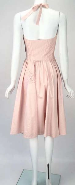 1950s Carlye Pale Pink Halter Dress
