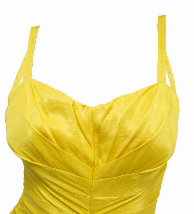 1950s Rose Marie Reid Goldenrod Bathing Beauty Swim Suit