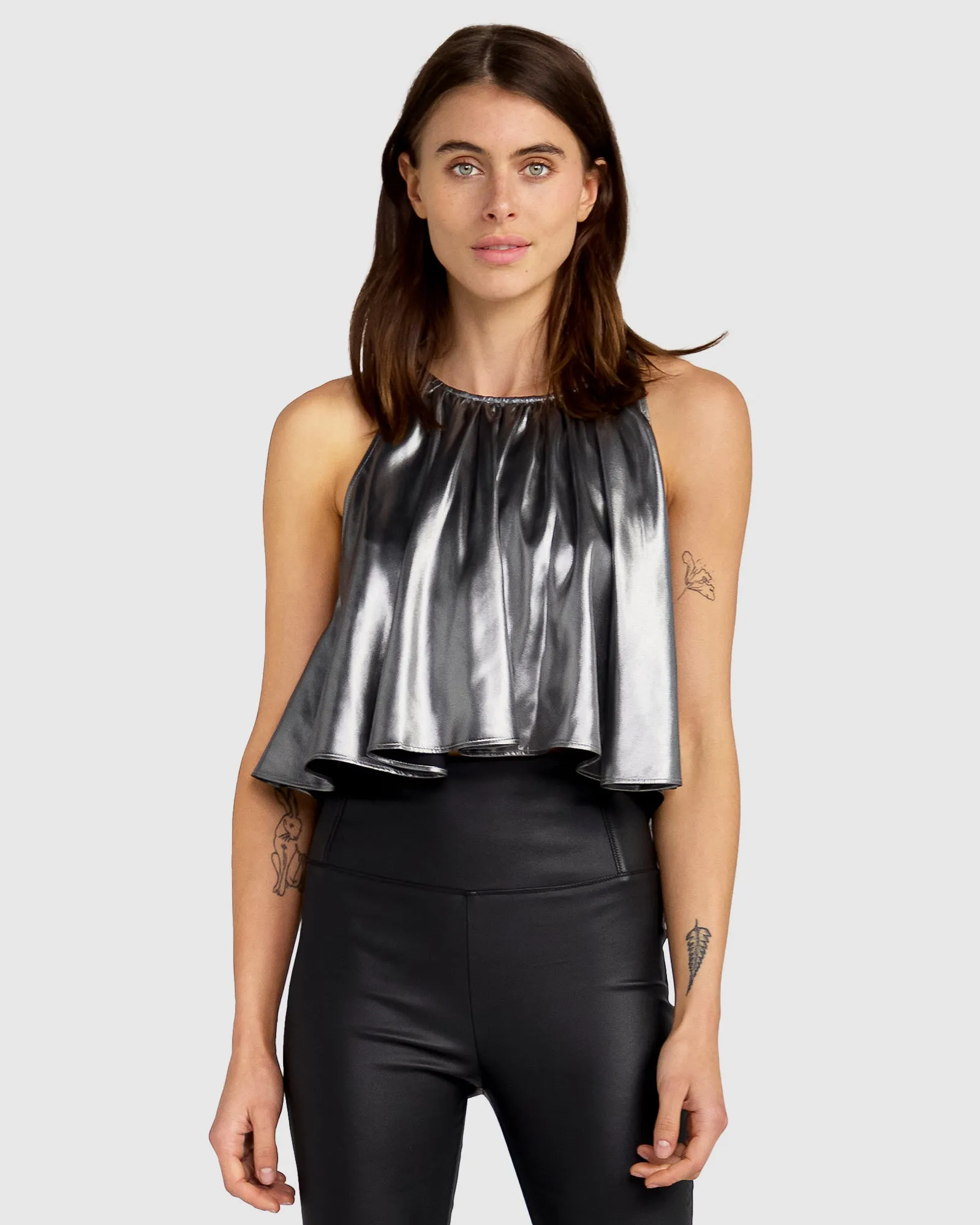 Süchtig Nach Dir Trapeze Top - Gunmetal