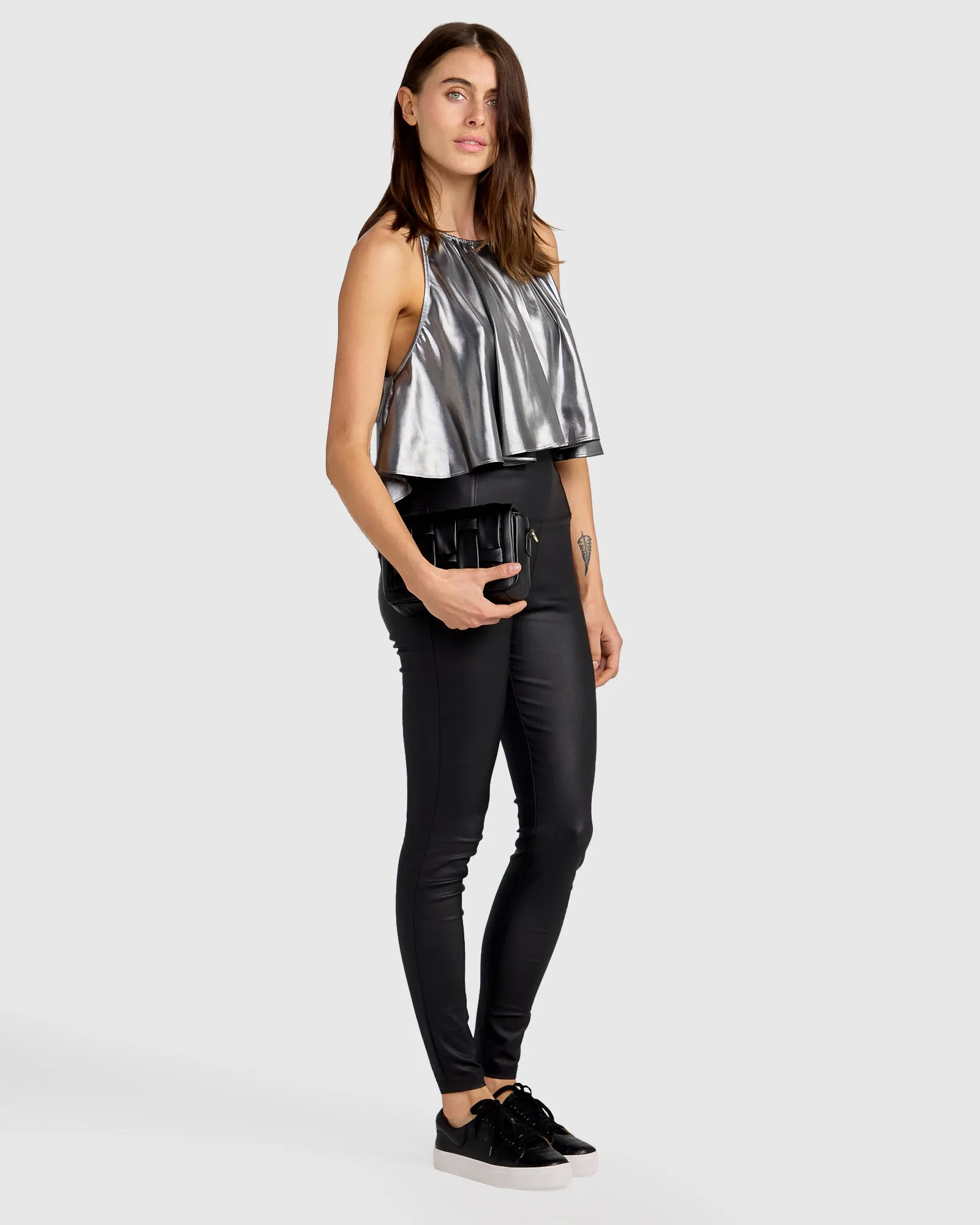 Süchtig Nach Dir Trapeze Top - Gunmetal