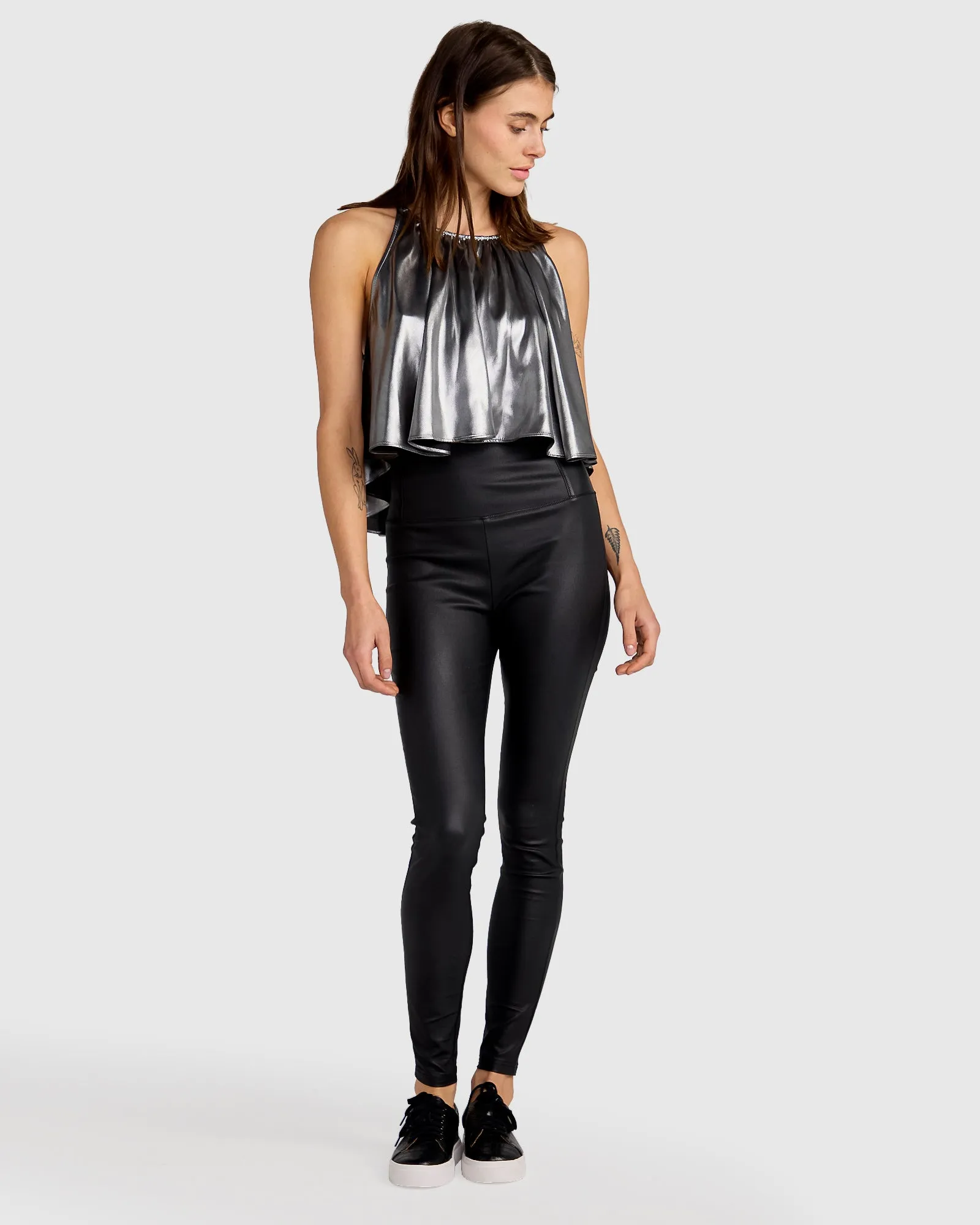 Süchtig Nach Dir Trapeze Top - Gunmetal