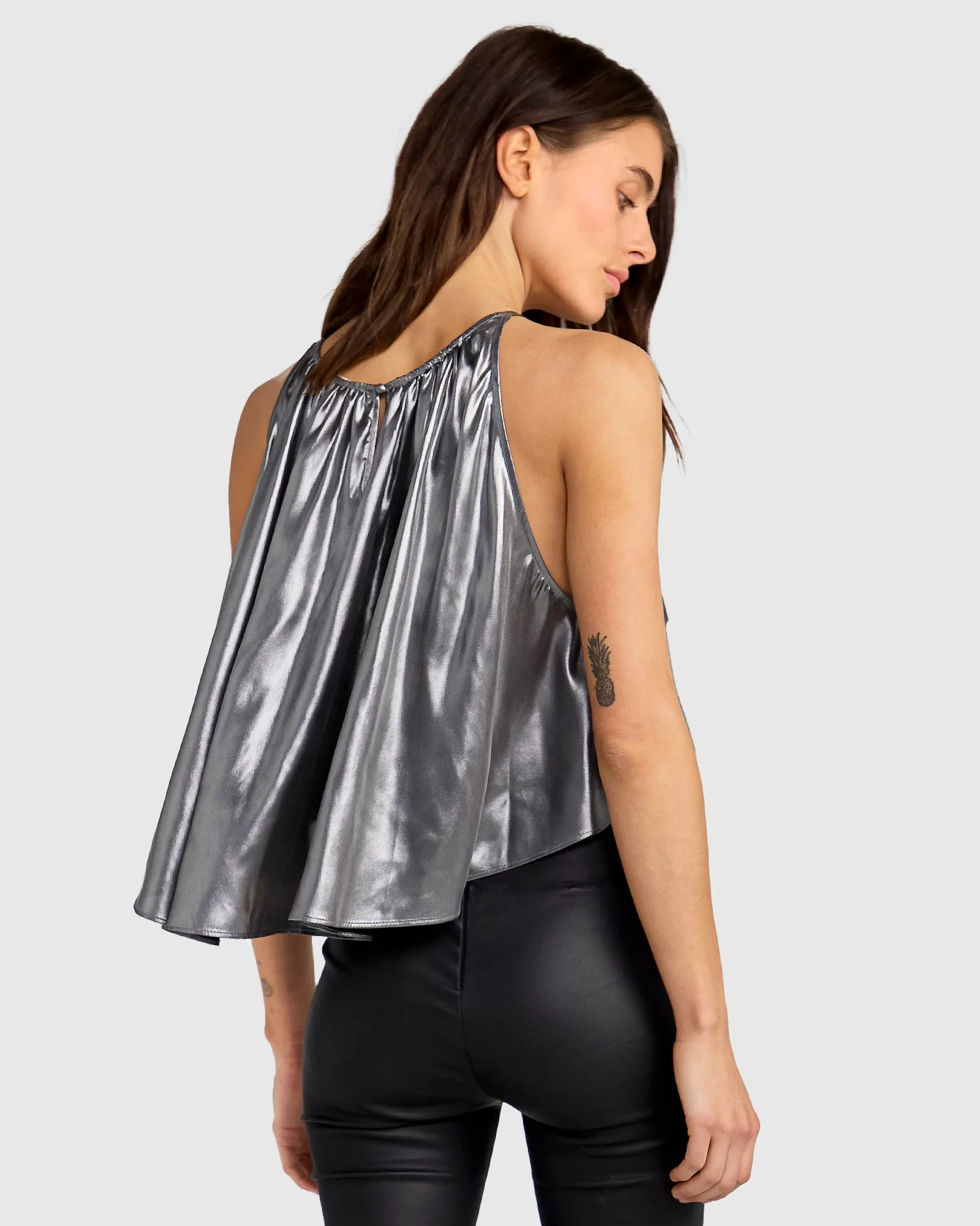 Süchtig Nach Dir Trapeze Top - Gunmetal