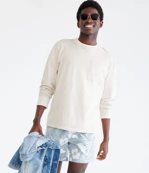 Aeropostale Herren Tropische Blumenmuster Jogging-Shorts 6.5