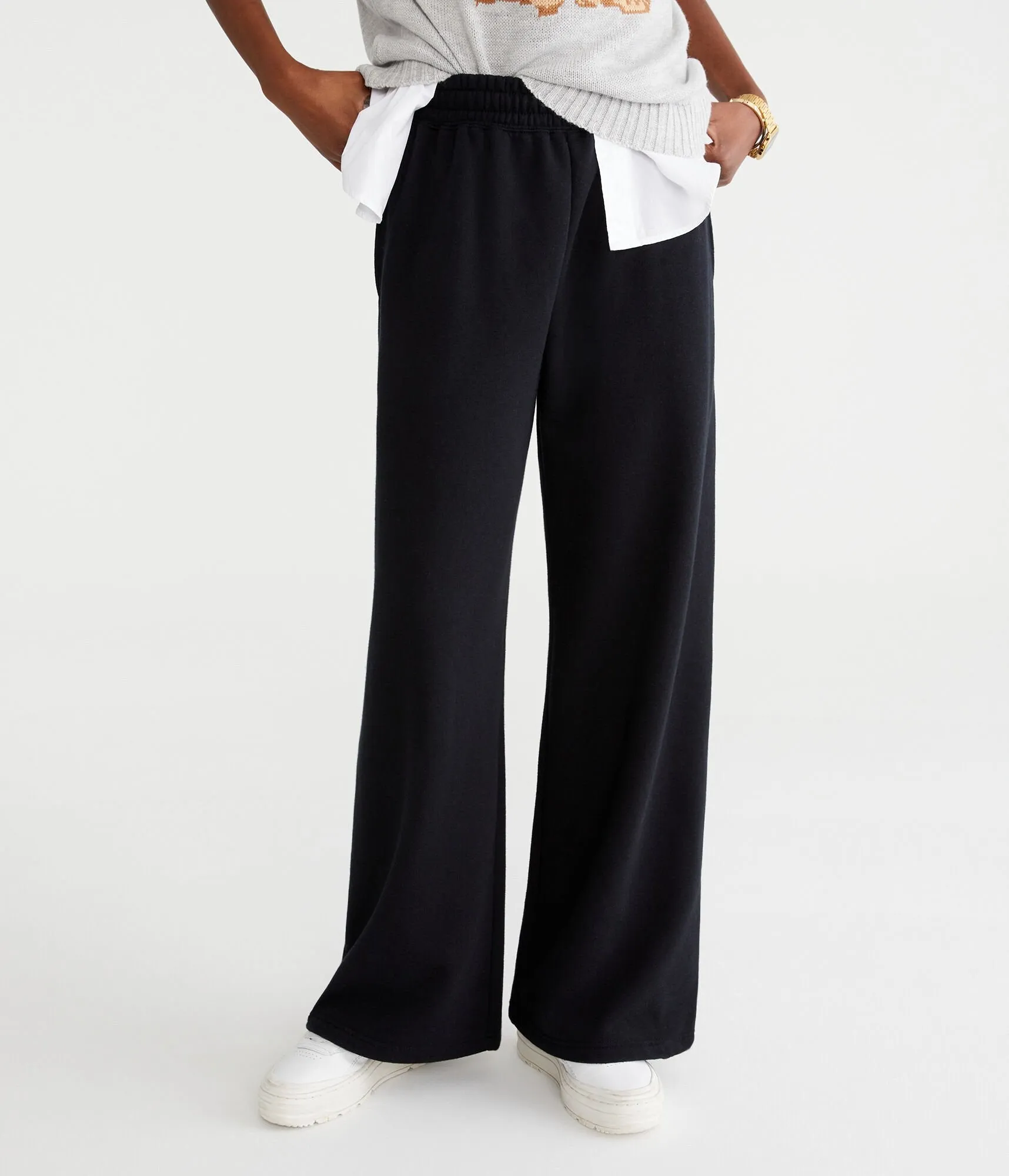 Aeropostale Mid-Rise Sweatpants mit weiter Beinform