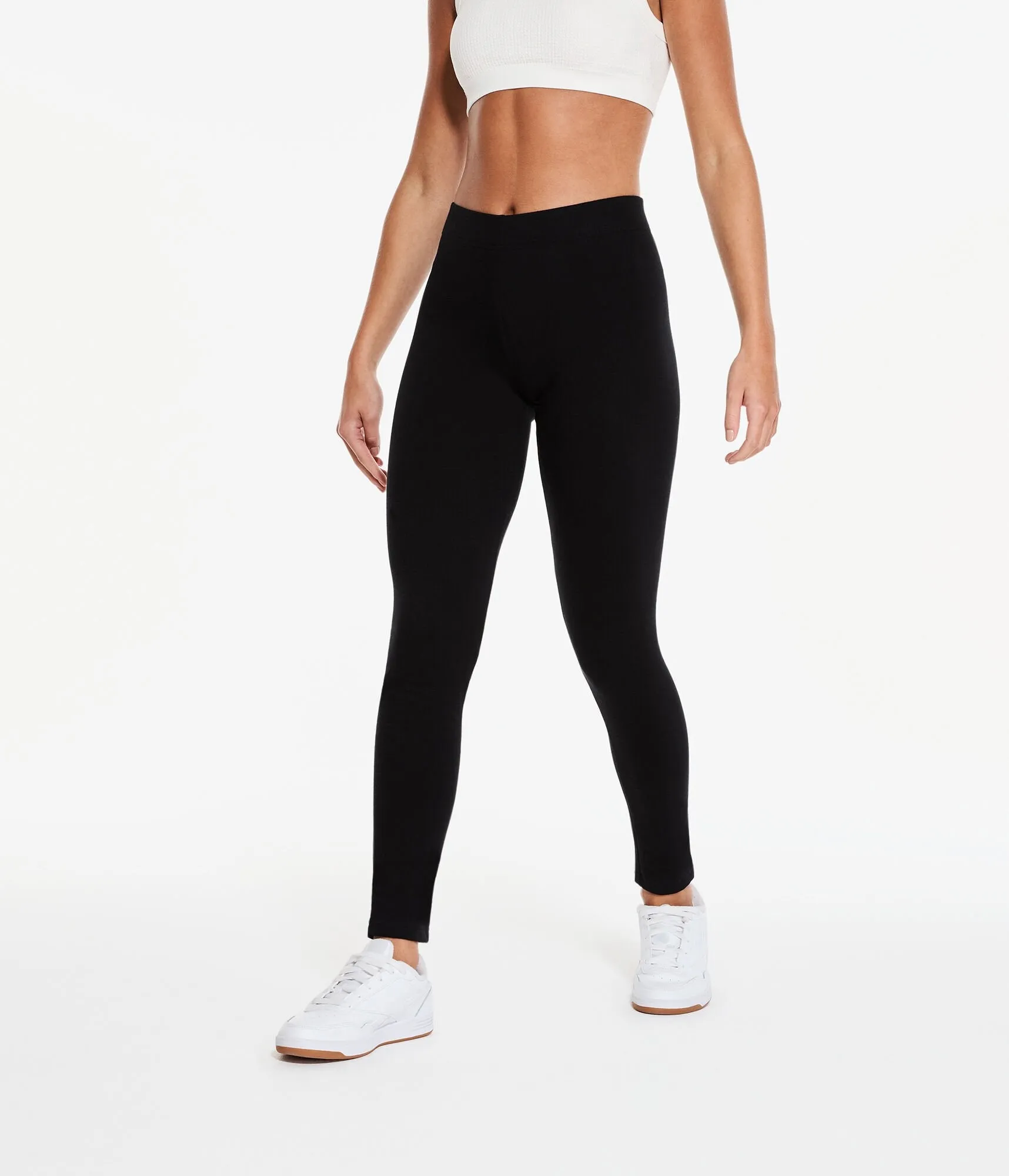 Aeropostale Damen High-Rise Gemütliche Perfekte Leggings -  - Größe M - Baumwolle - Teen Mode & Bekleidung Schwarz Aeropostale