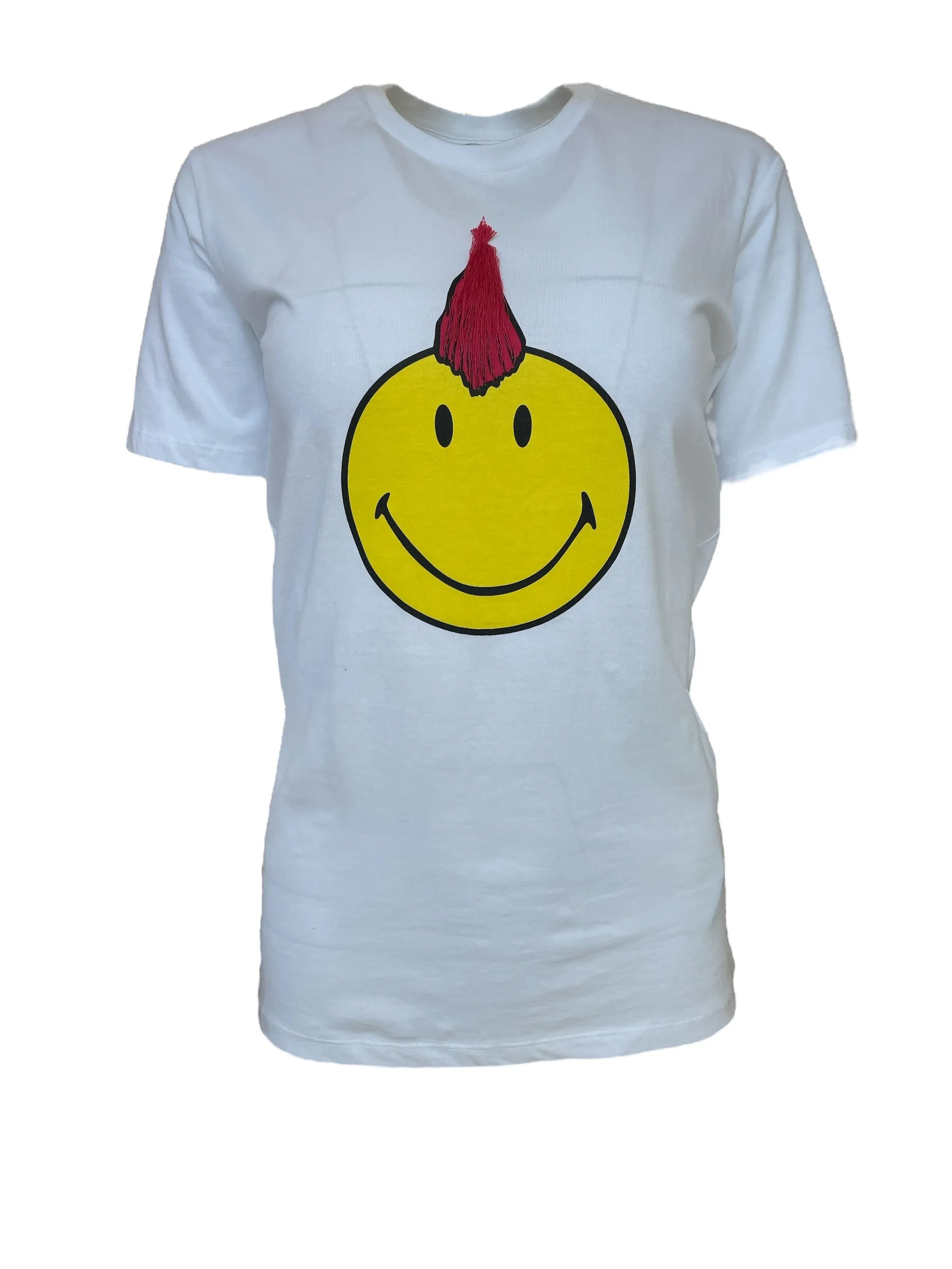 Any Old Iron x Smiley Mohawk Weißes T-Shirt