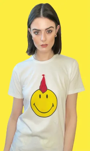 Any Old Iron x Smiley Mohawk Weißes T-Shirt