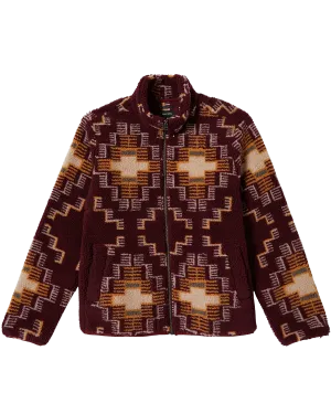 Arctic Zip Fleecejacke mit Stehkragen in Hell Cabernet