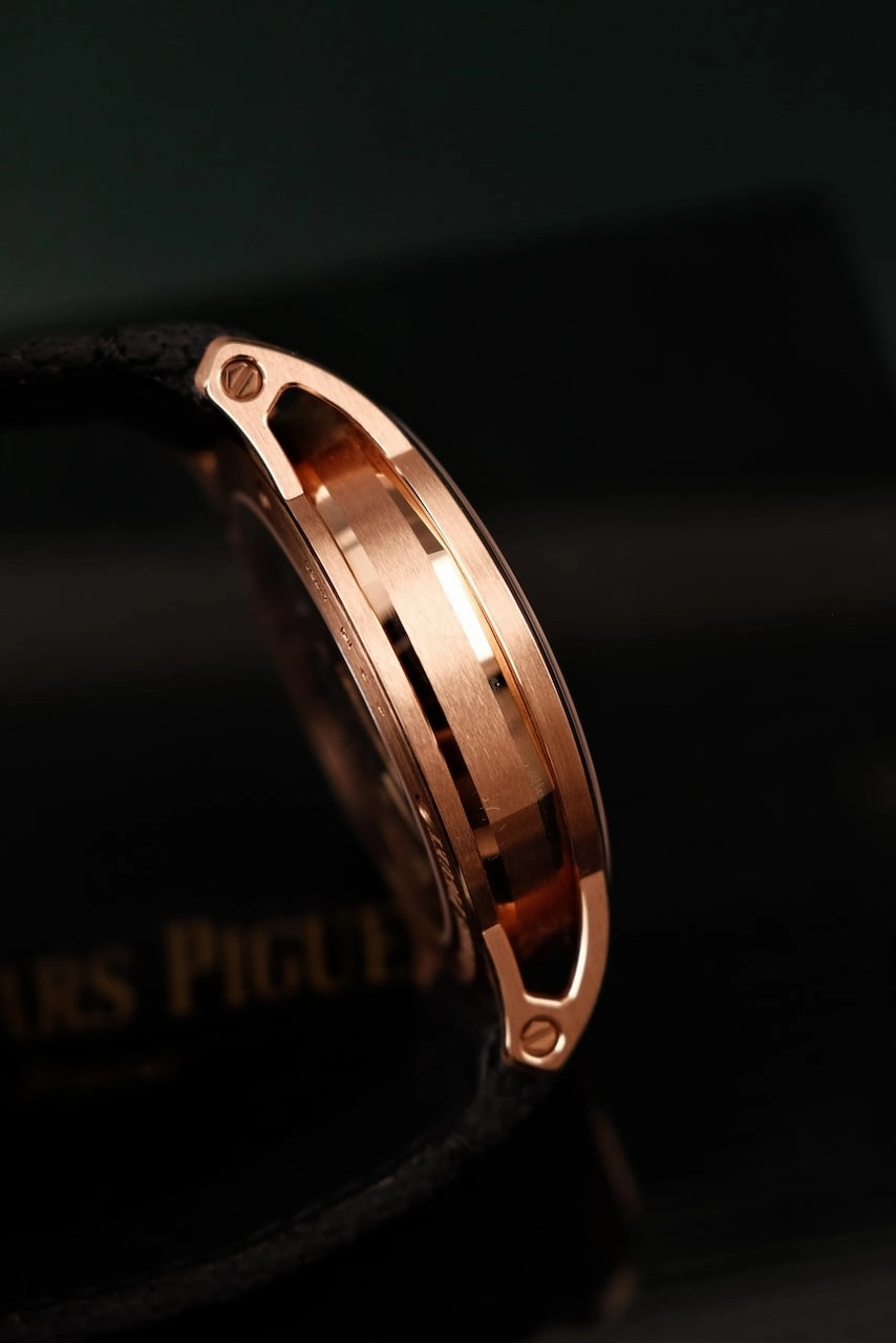 Audemars Piguet Code 11.59 15210OR Box   og. Papiere 18k Rose Gold, Purple Dial