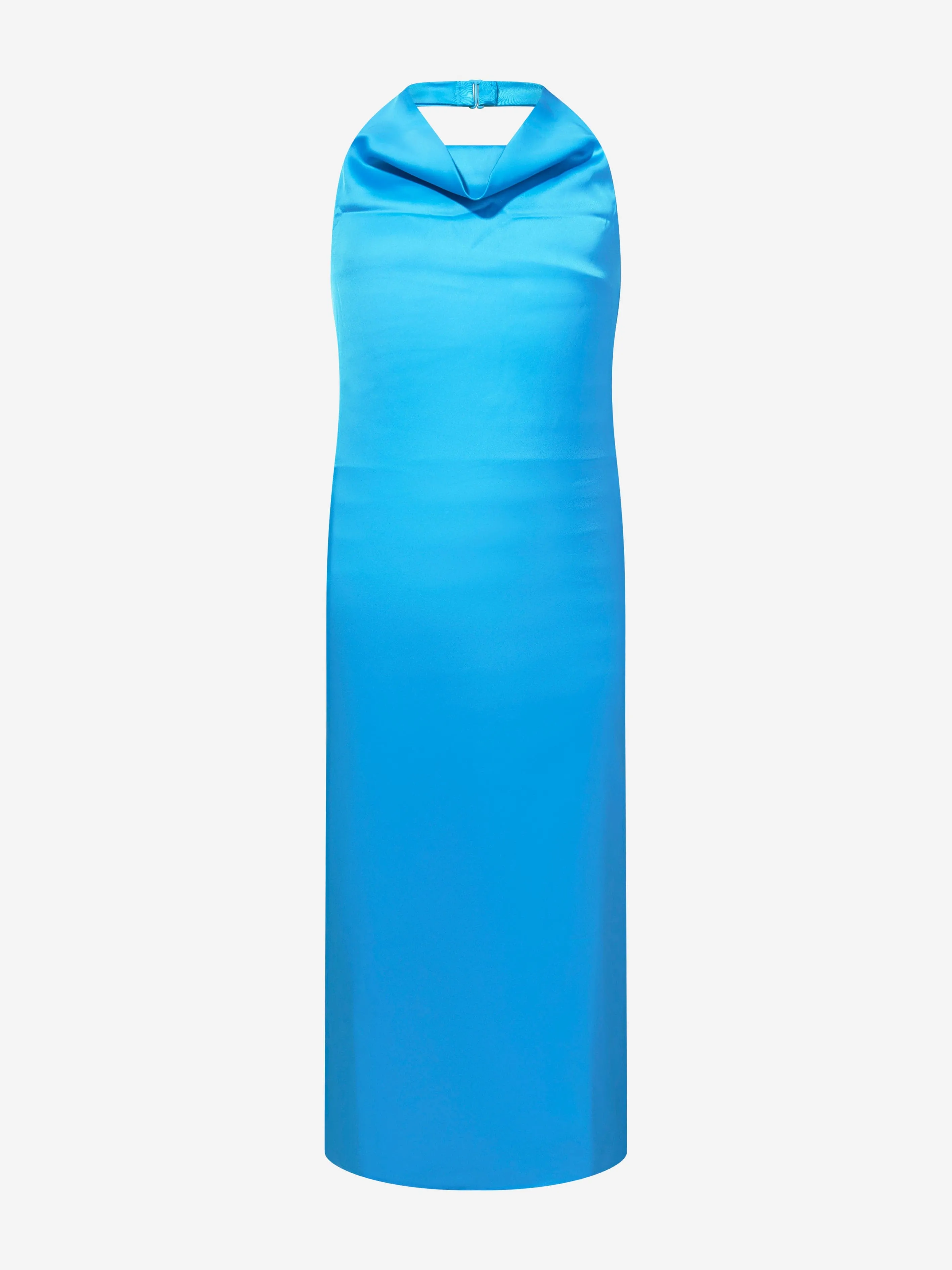 AY von AYLA Girls Rückenfreies Satin Maxikleid in Blau