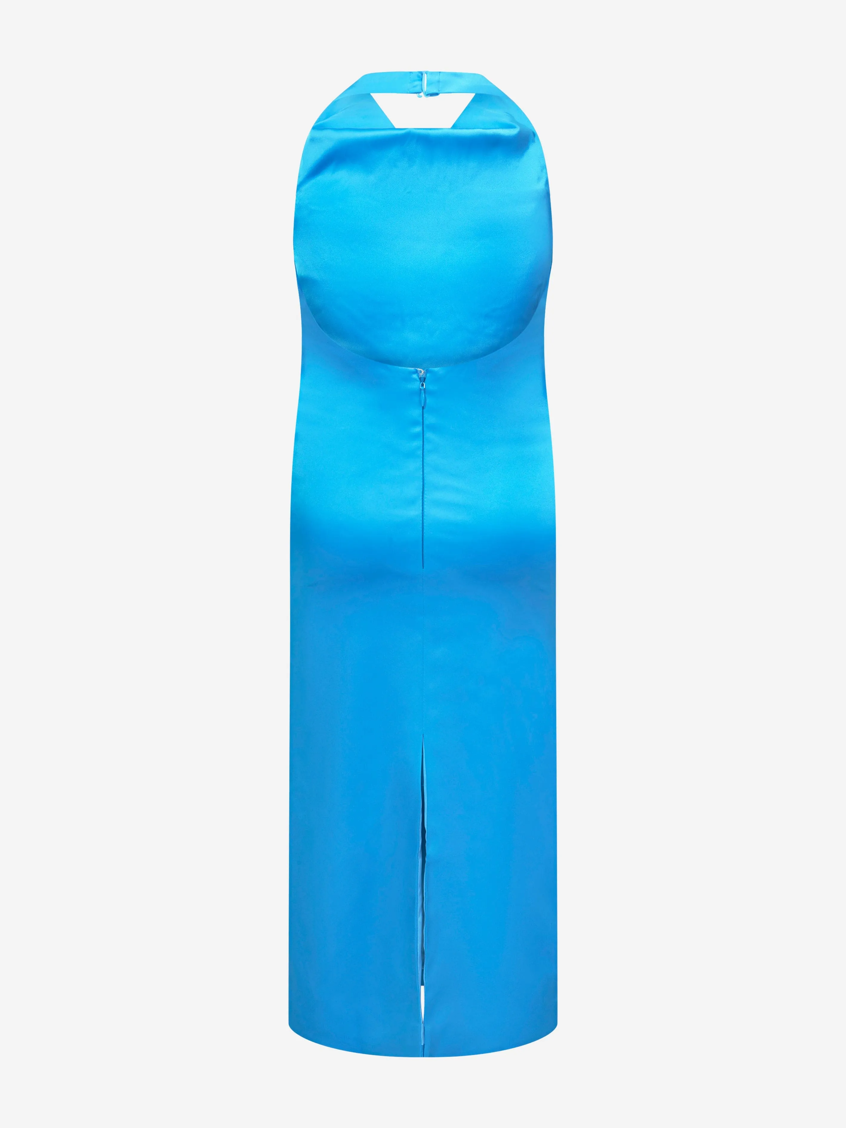 AY von AYLA Girls Rückenfreies Satin Maxikleid in Blau