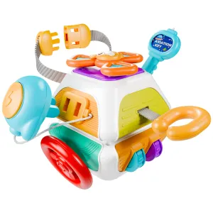 Baby Beschäftigungs-Würfel, Montessori Sinnes-Spielzeug für Kleinkinder 1-3 Jahre, Reisespielzeug für Autositz und Flugzeug