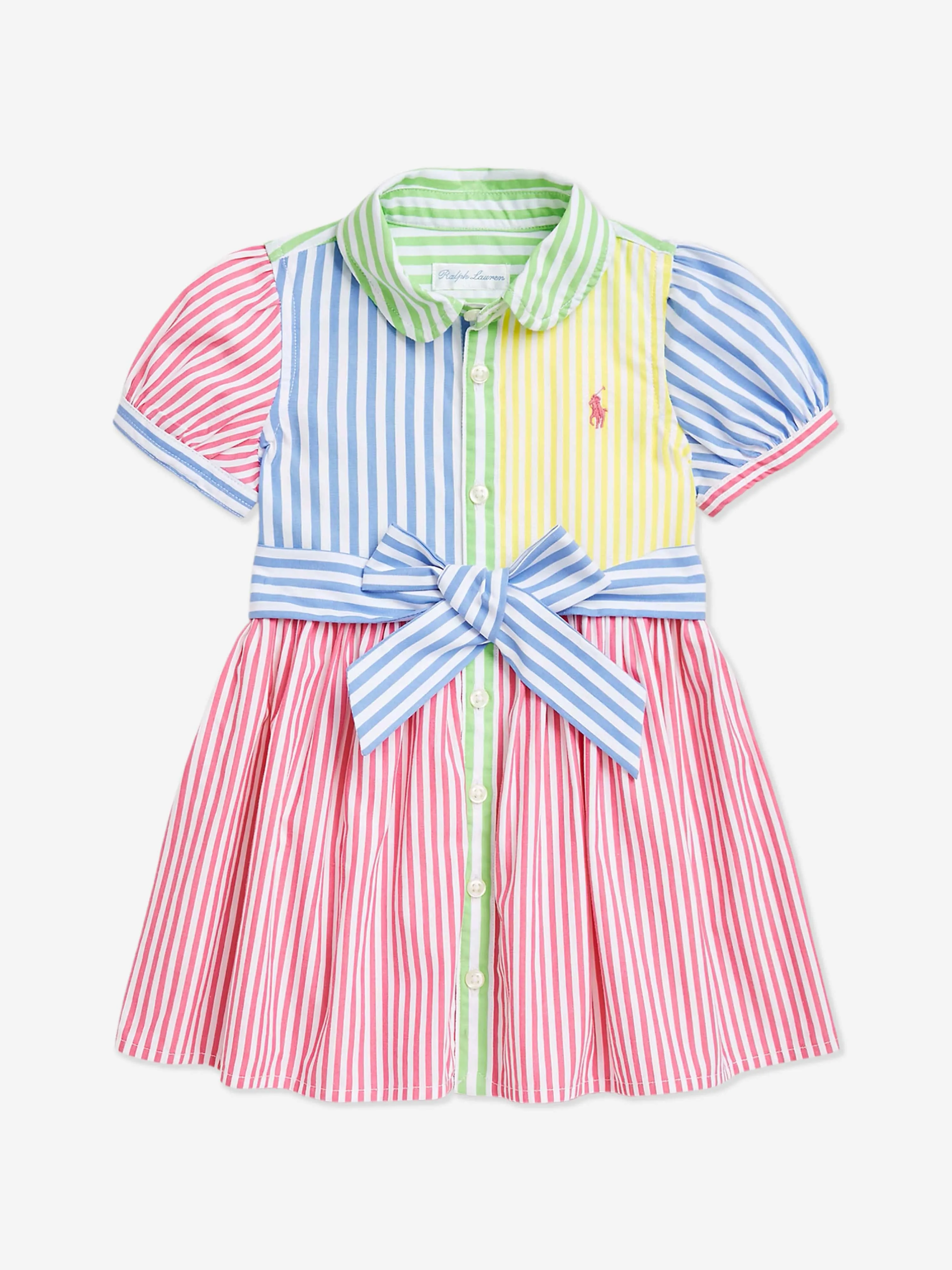 Rosa gestreiftes Shirt-Kleid für Baby-Mädchen