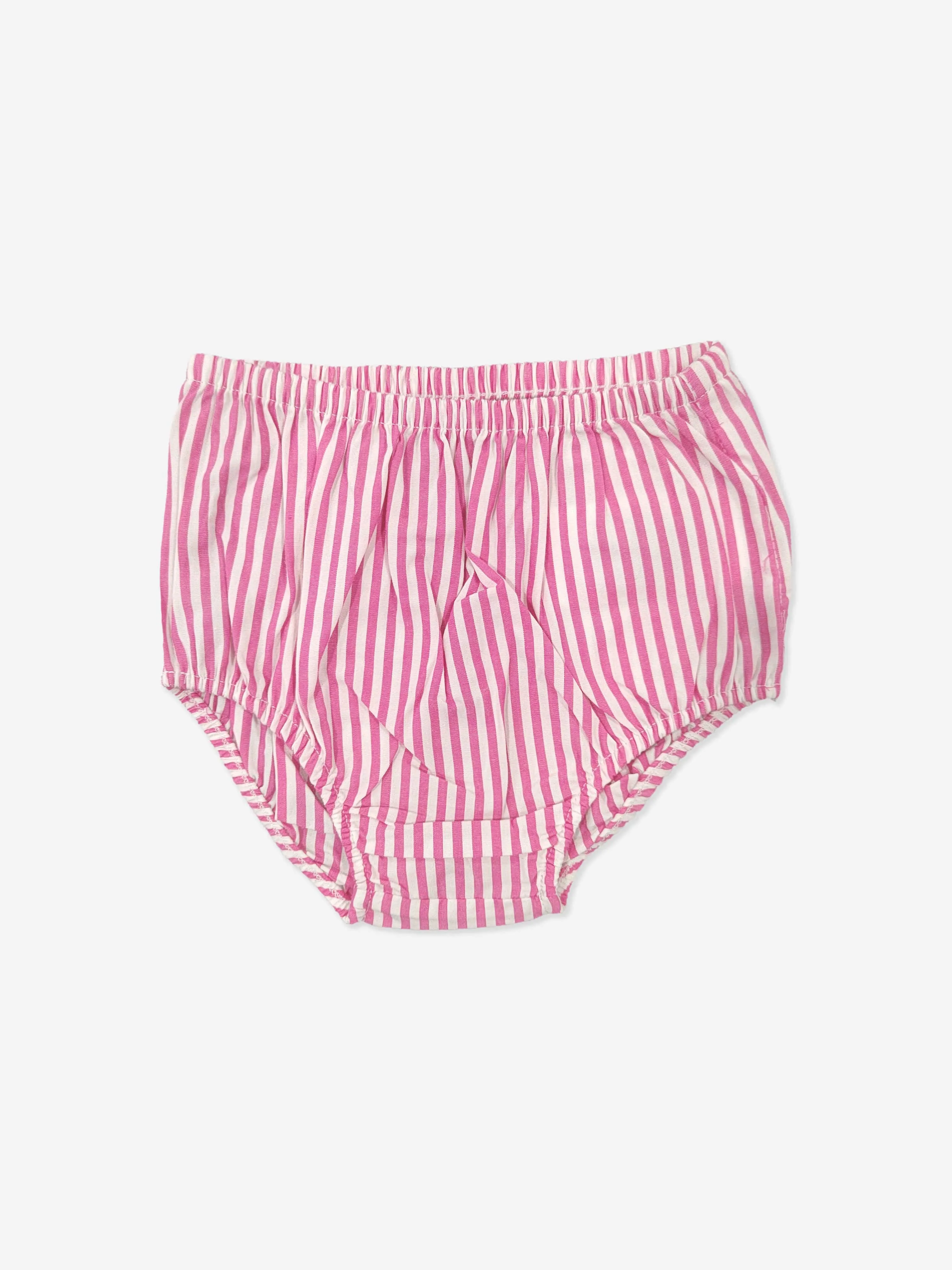 Rosa gestreiftes Shirt-Kleid für Baby-Mädchen