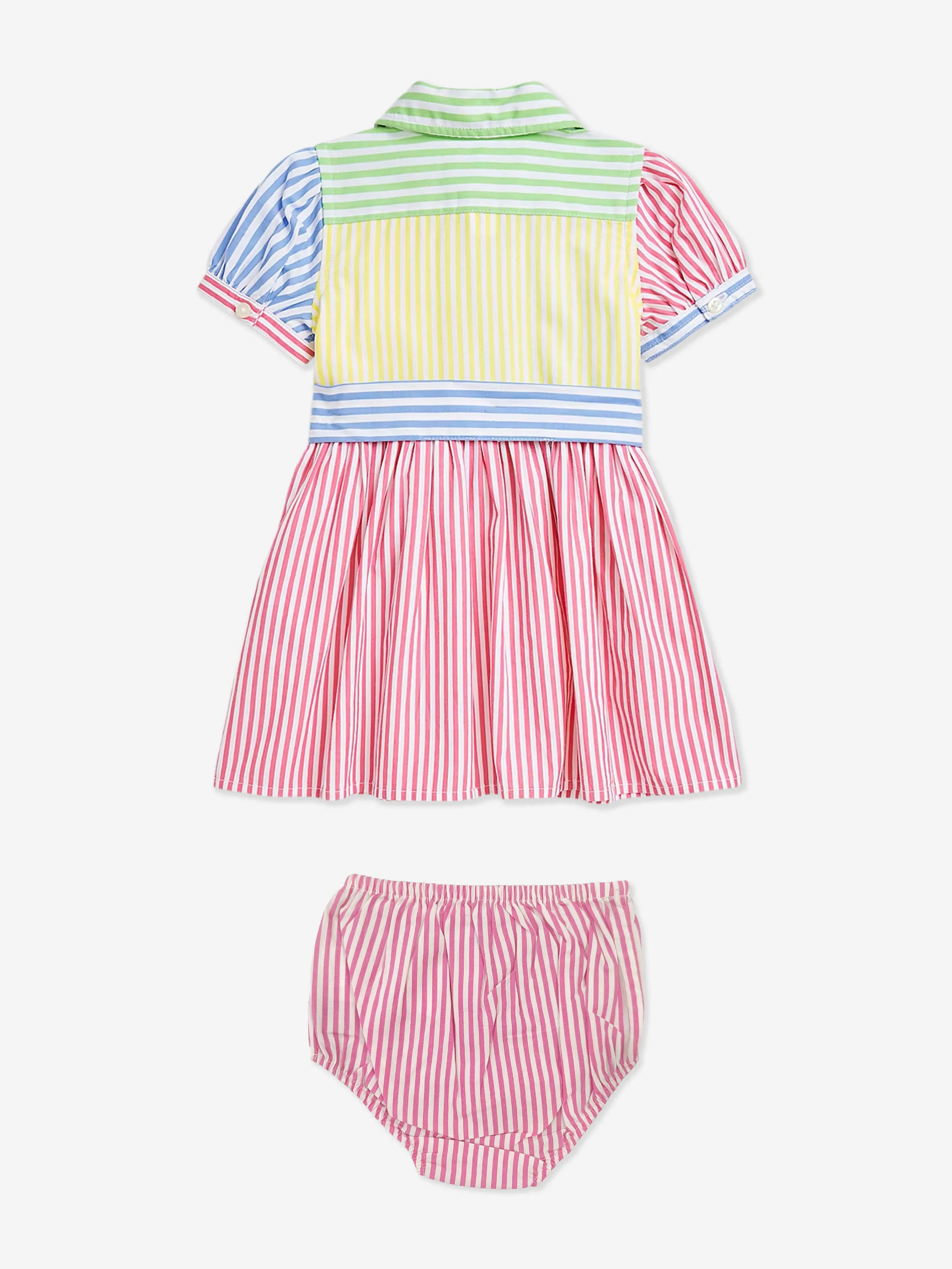 Rosa gestreiftes Shirt-Kleid für Baby-Mädchen