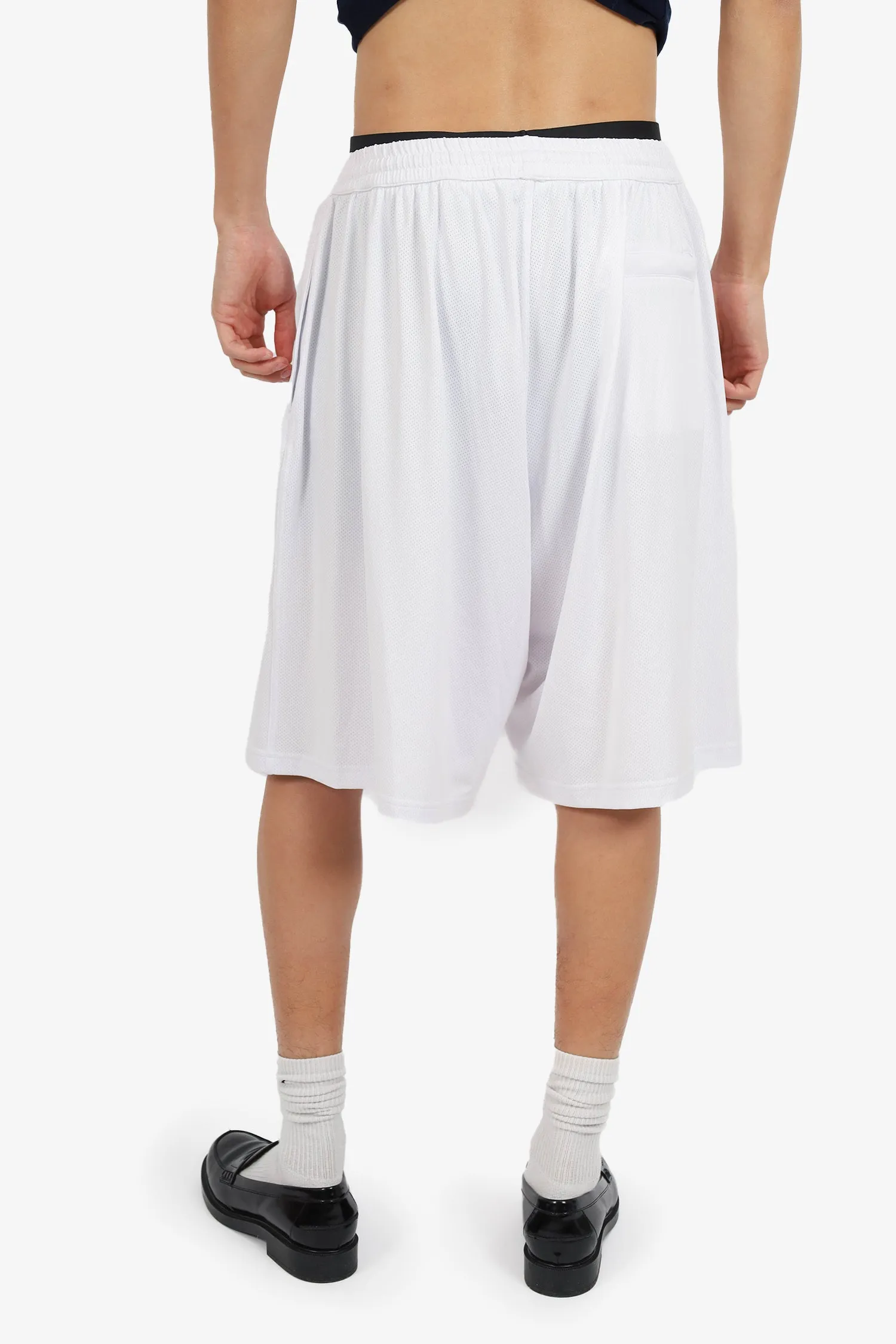 Balenciaga Weiße Logo-Band Shorts Größe M Herren