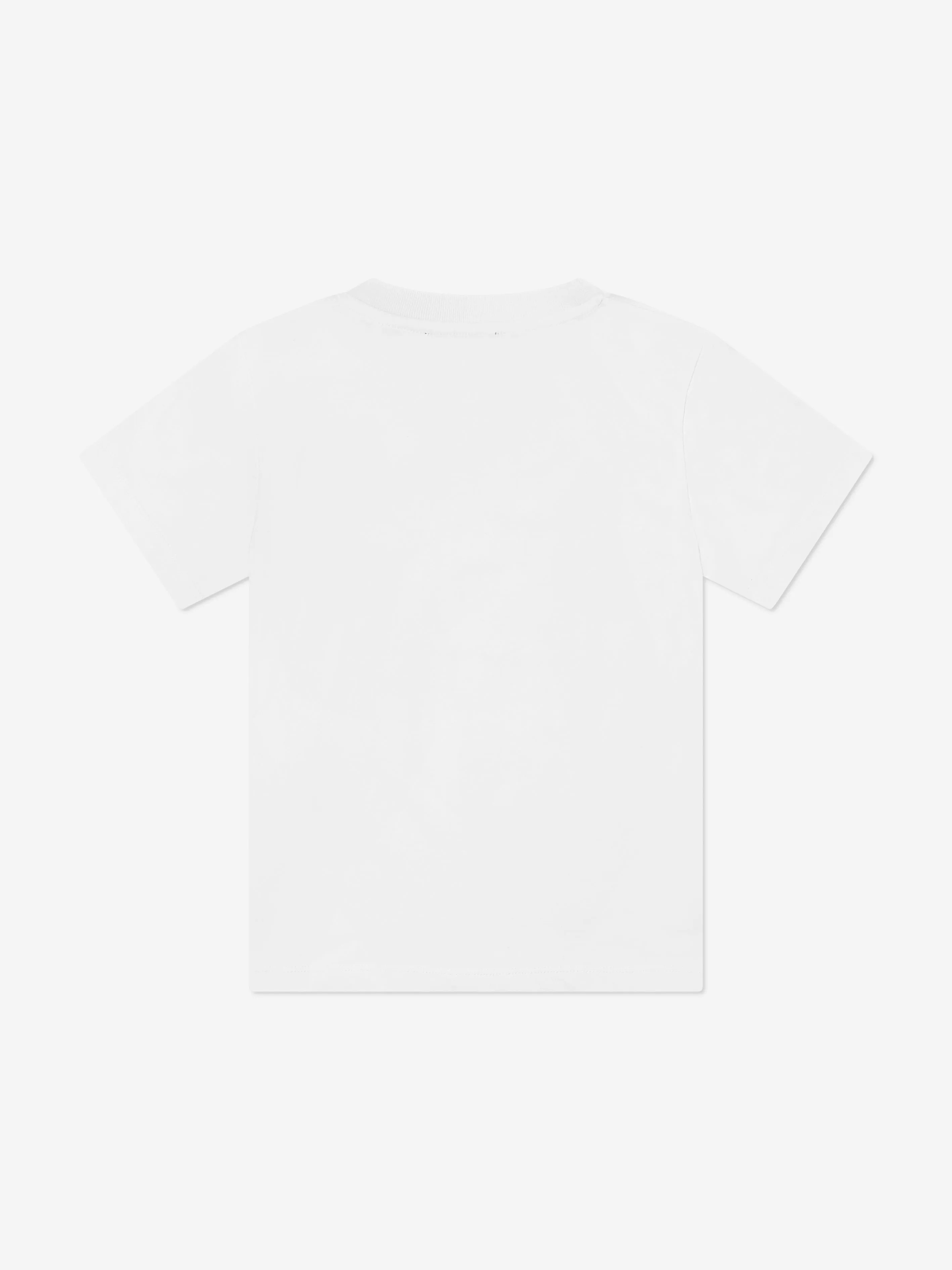 Balmain Mädchen Logo T-Shirt mit Knopfleiste in Weiß