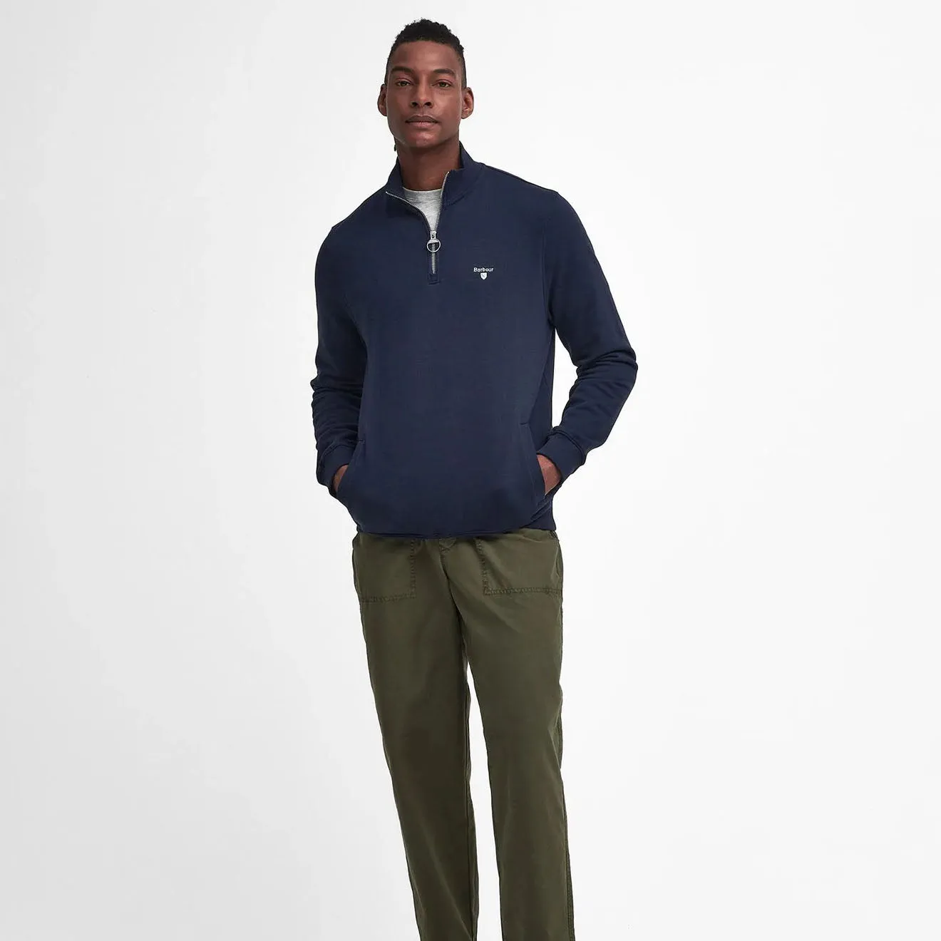 Barbour Beckhill Halbzip-Pullover Marine