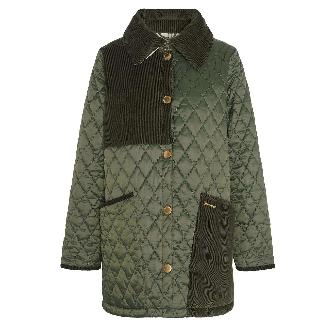 Barbour Damen Reeth Steppjacke Olive / Antik
