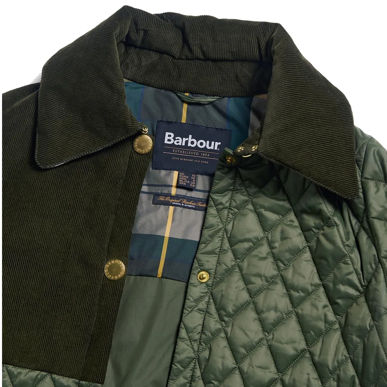 Barbour Damen Reeth Steppjacke Olive / Antik