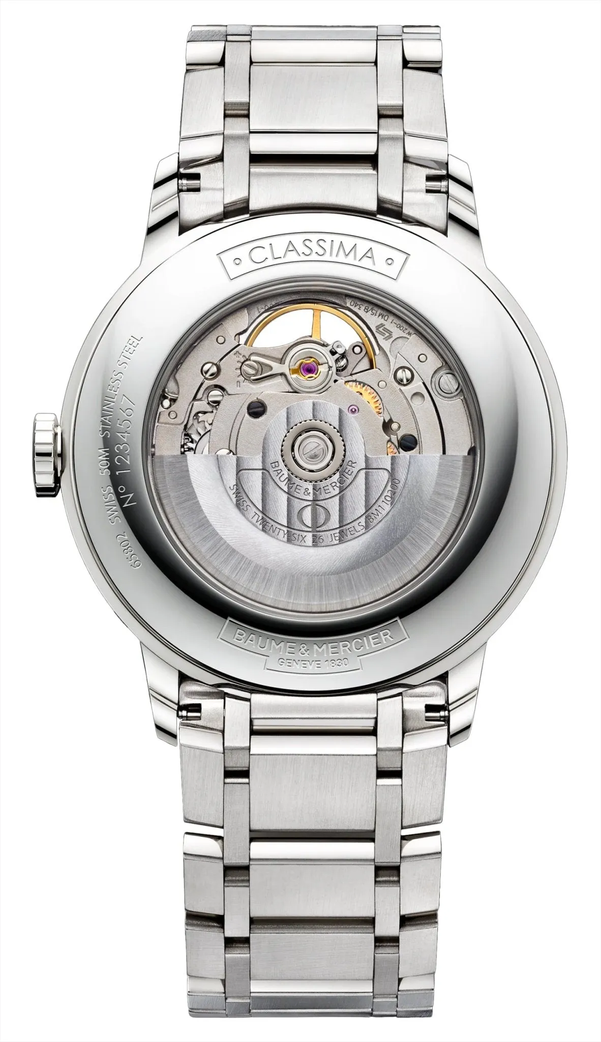Baume & Mercier Classima Automatik Edelstahl Armbanduhr für Herren mit silberfarbenem Zifferblatt M0A10275 Baume and Mercier Uhren