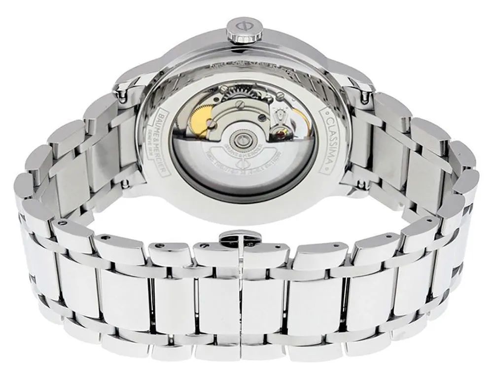 Baume & Mercier Classima Automatik Edelstahl Armbanduhr für Herren mit silberfarbenem Zifferblatt M0A10275 Baume and Mercier Uhren
