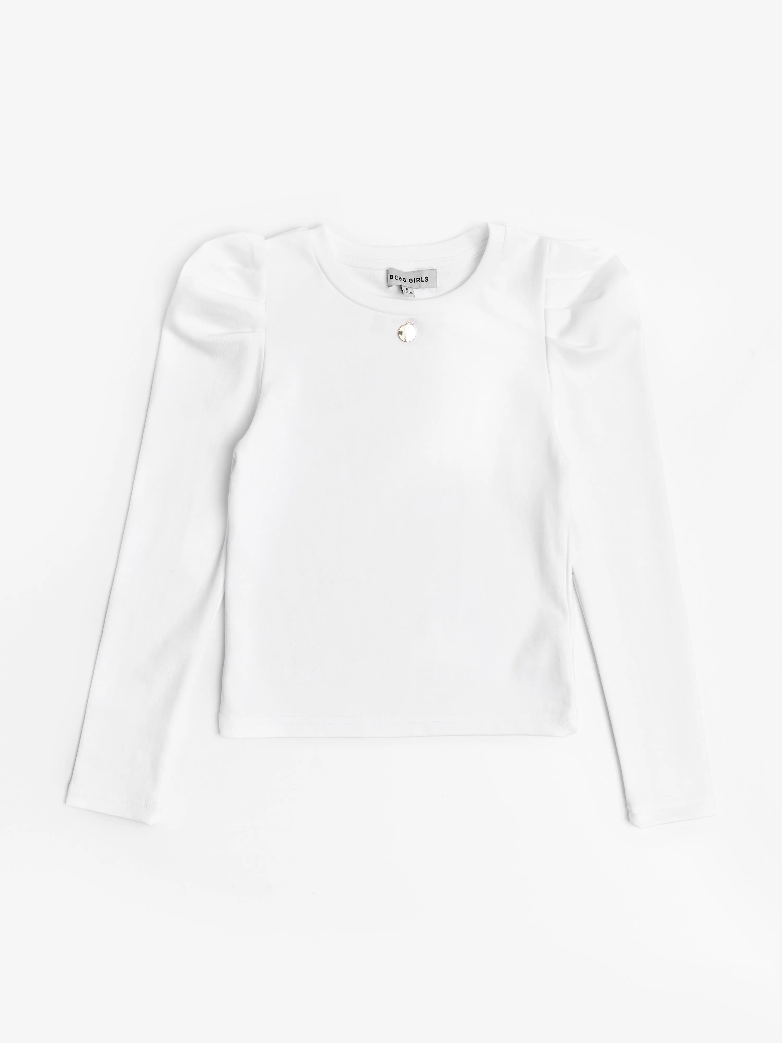 BCBG Girls Puff Langarmtop in Elfenbein