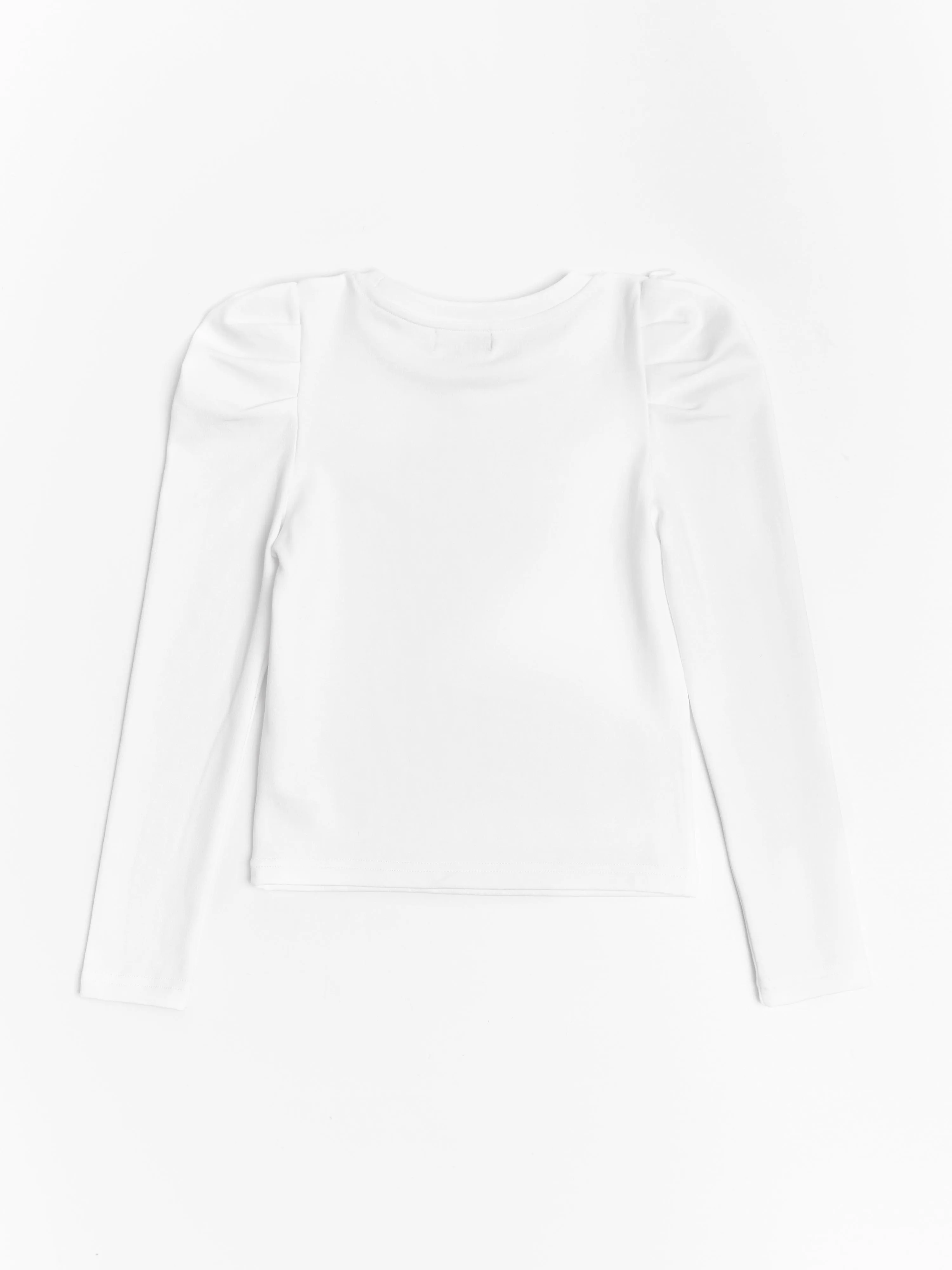 BCBG Girls Puff Langarmtop in Elfenbein
