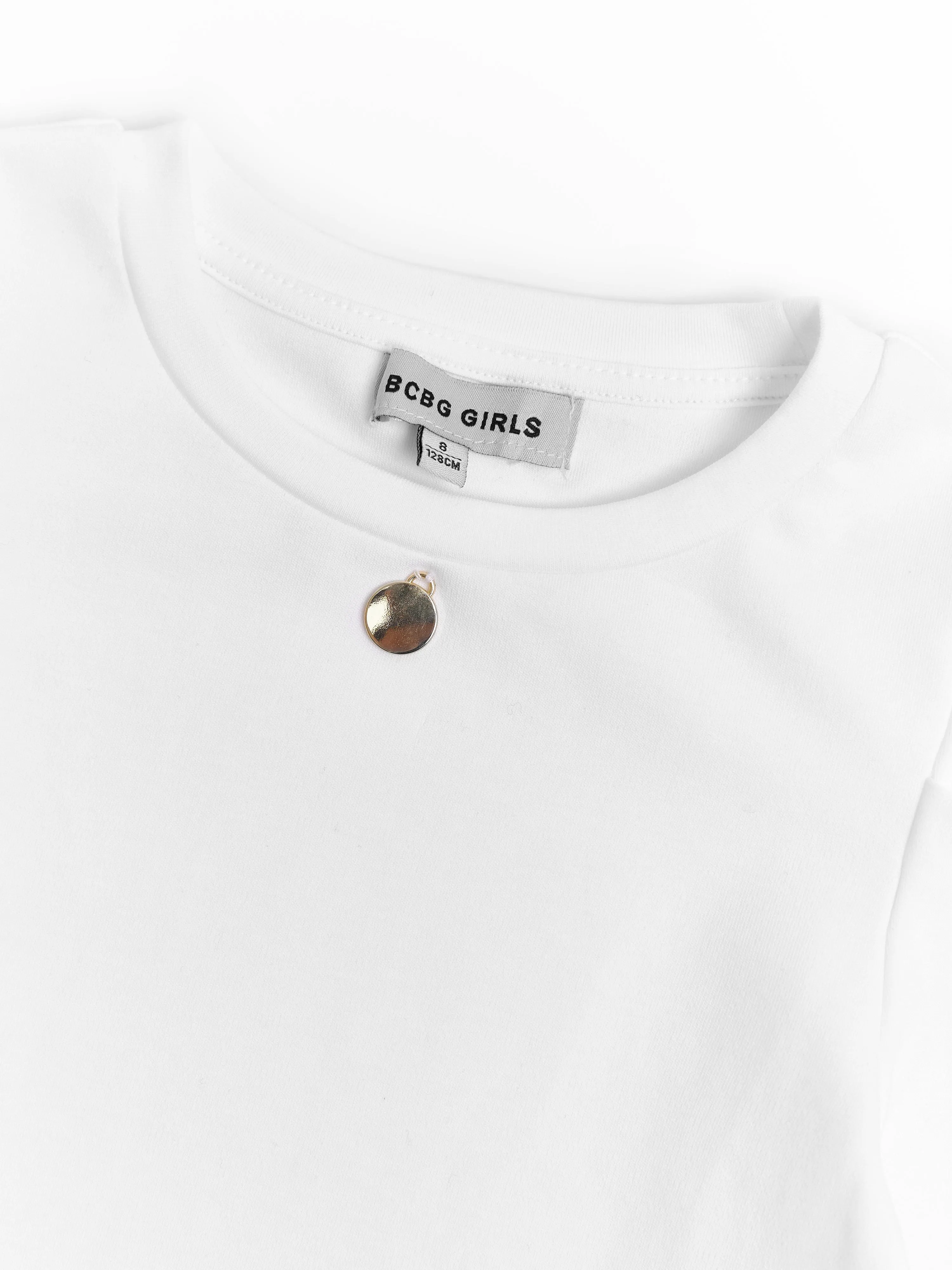 BCBG Girls Puff Langarmtop in Elfenbein