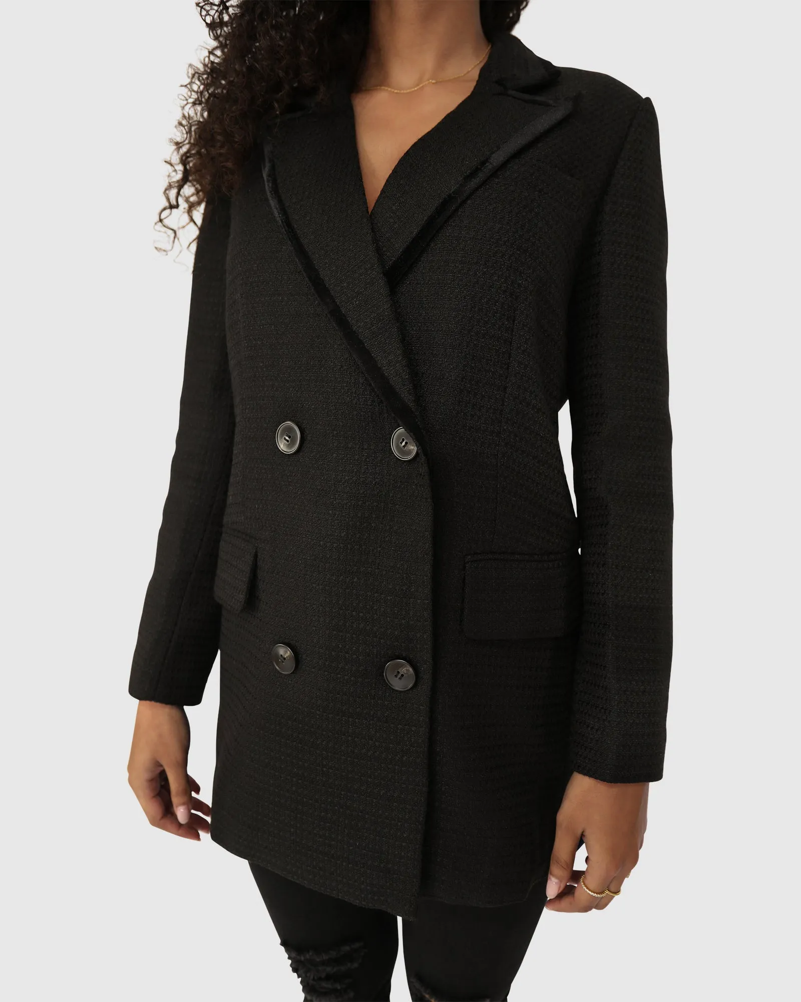 Because Of You Figurbetonter Blazer-Kleid - Schwarz