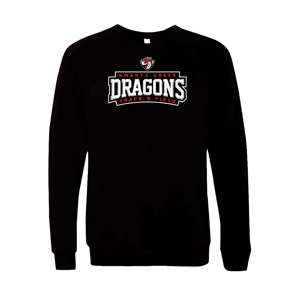 BELLA CANVAS Unisex Schwamm-Fleece Raglan Sweatshirt - DRAGONS T&F