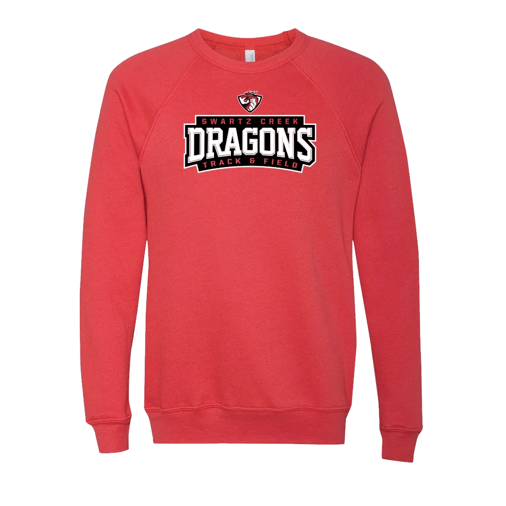 BELLA CANVAS Unisex Schwamm-Fleece Raglan Sweatshirt - DRAGONS T&F