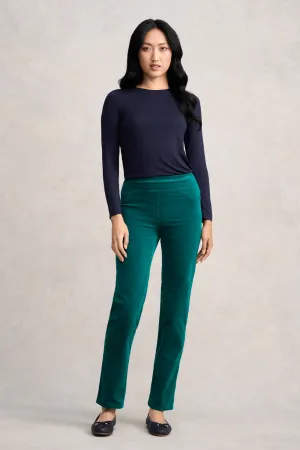 Bengajean® Samtgerade Bein - Dunkel Jade