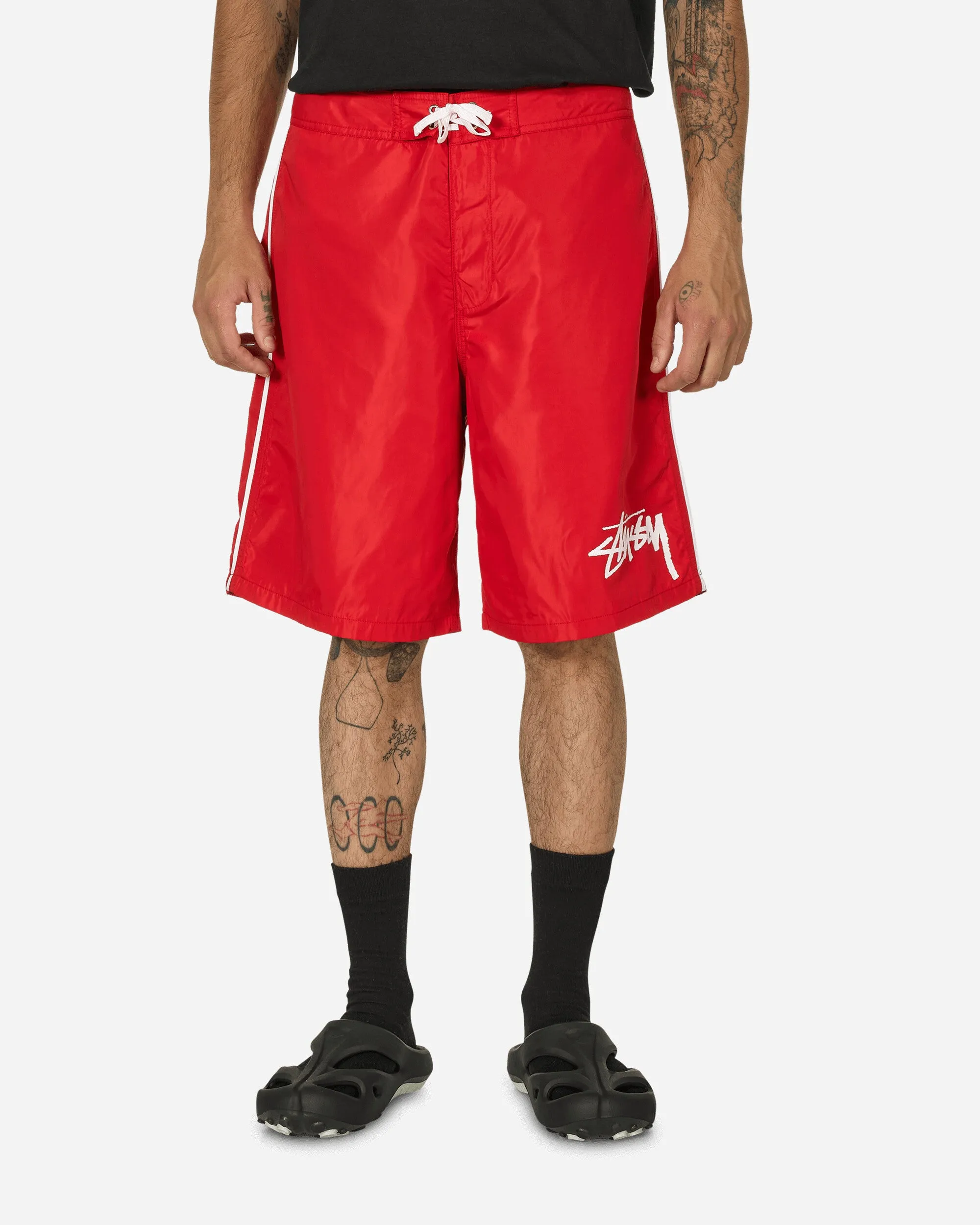 Große Stock Board Shorts Rot