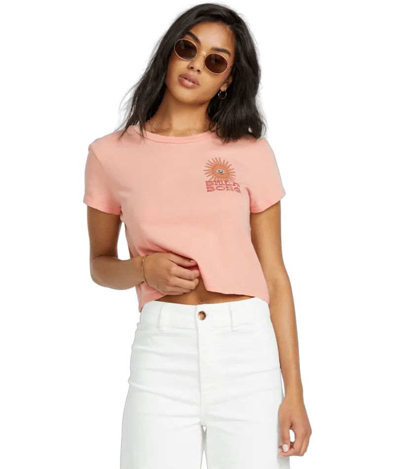 Billabong Wave Trip T-Shirt-Verblasstes Rosa