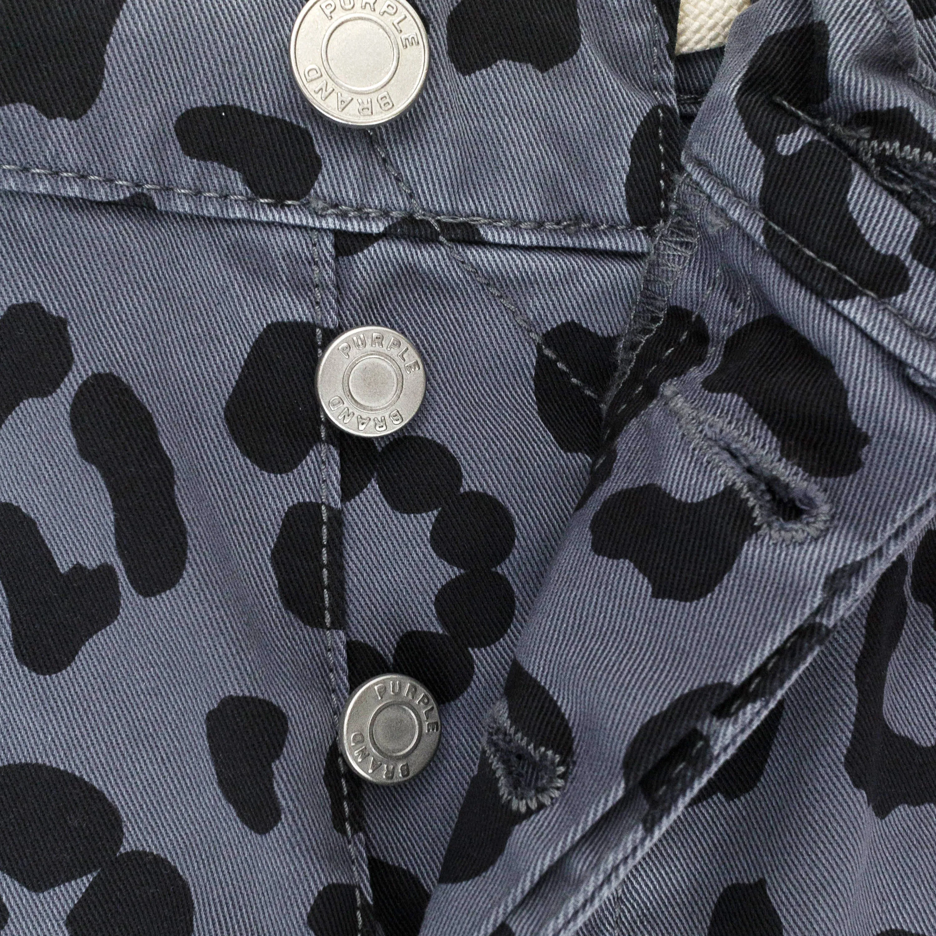 SCHWARZE MONOGRAMM-LEOPARDENPRINT Schwarze CARGO-HOSE
