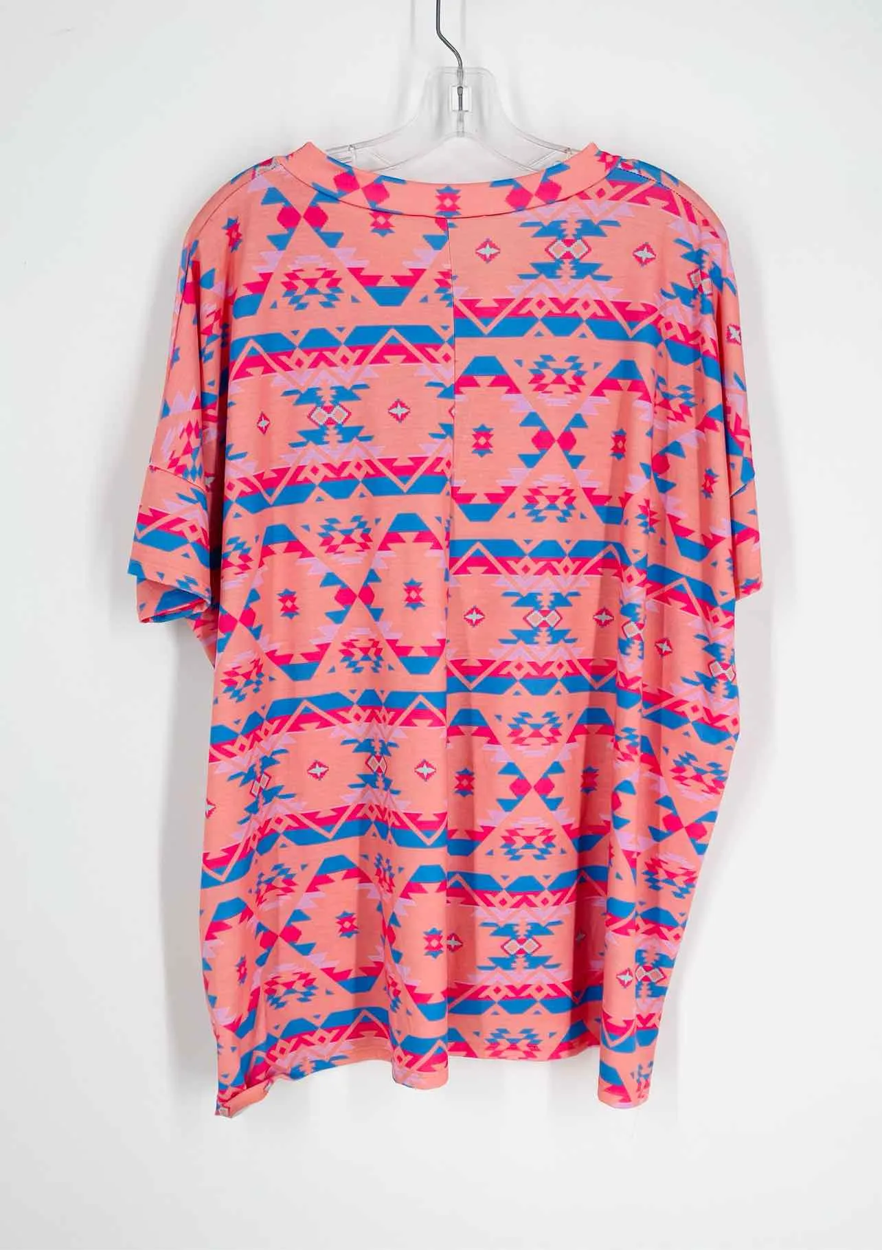 Bombom Größe L Koralle/Blau Südwesten Tops Kurzarm-Shirt