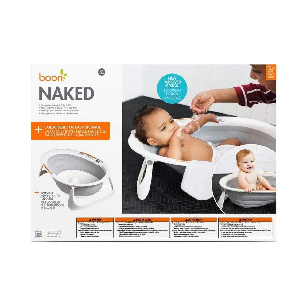 Boon Naked 2-Positionen zusammenklappbare Badewanne