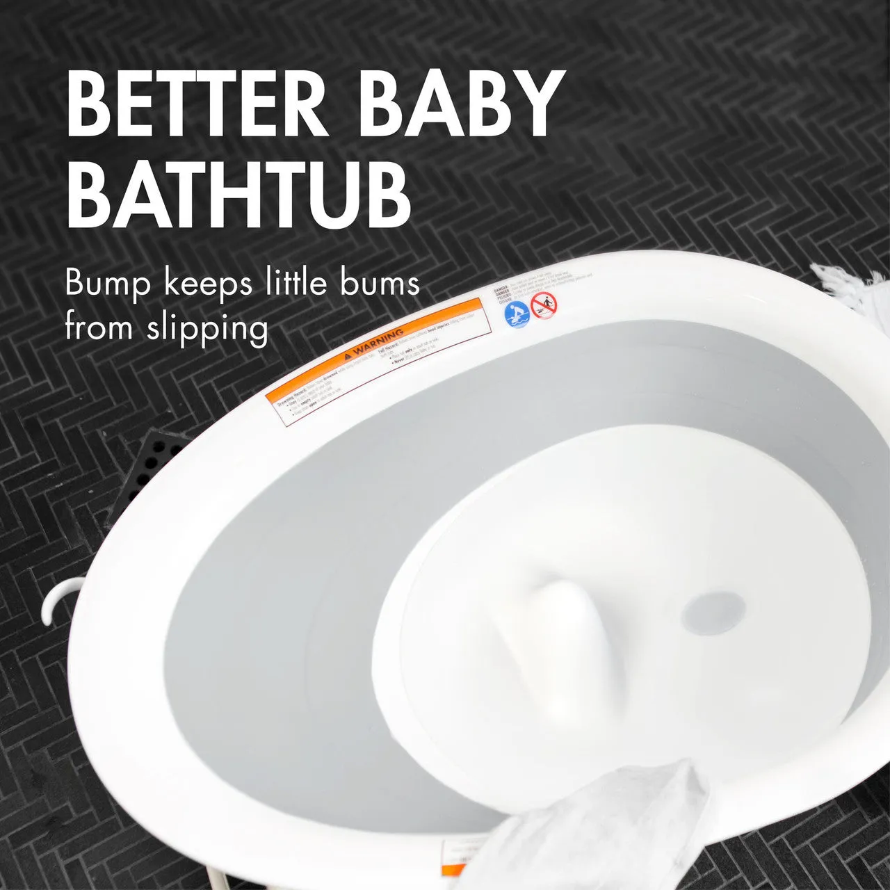 Boon Naked 2-Positionen zusammenklappbare Badewanne