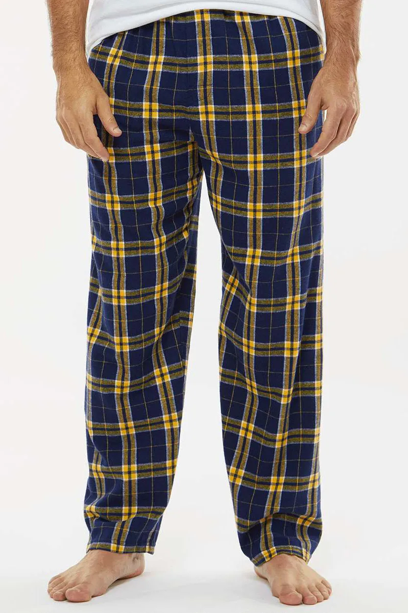 Boxercraft Herren Harley Flanellhose mit Taschen - Marineblau/Gold