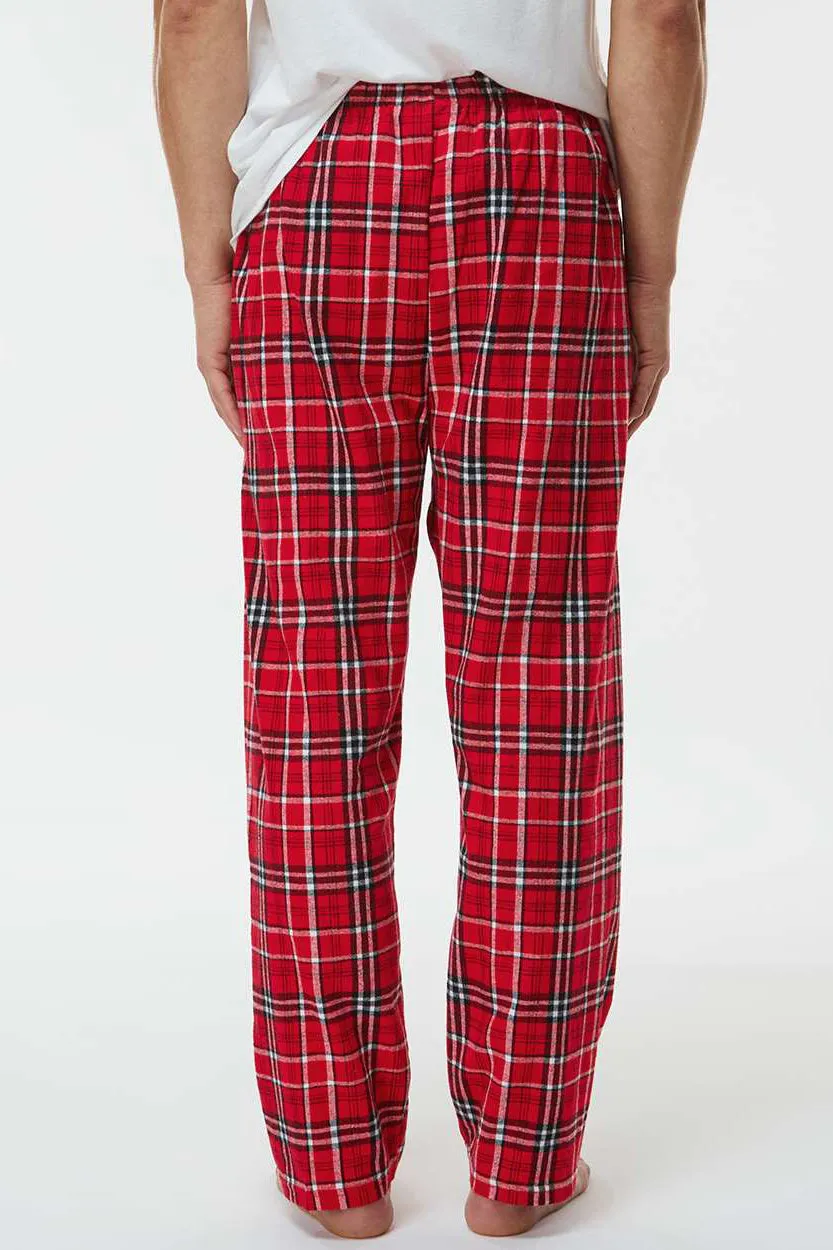 Boxercraft Herren Harley Flanellhose mit Taschen - Rot/Weiß