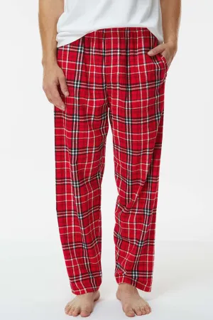 Boxercraft Herren Harley Flanellhose mit Taschen - Rot/Weiß