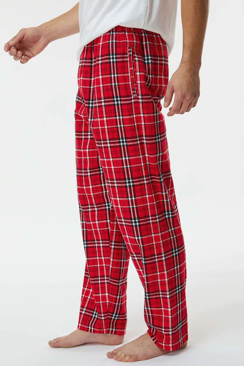 Boxercraft Herren Harley Flanellhose mit Taschen - Rot/Weiß