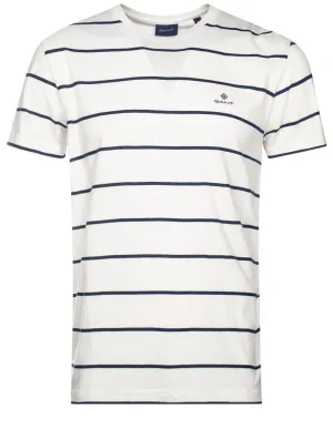 Br Streifen Kurzarm T-Shirt Eierschale