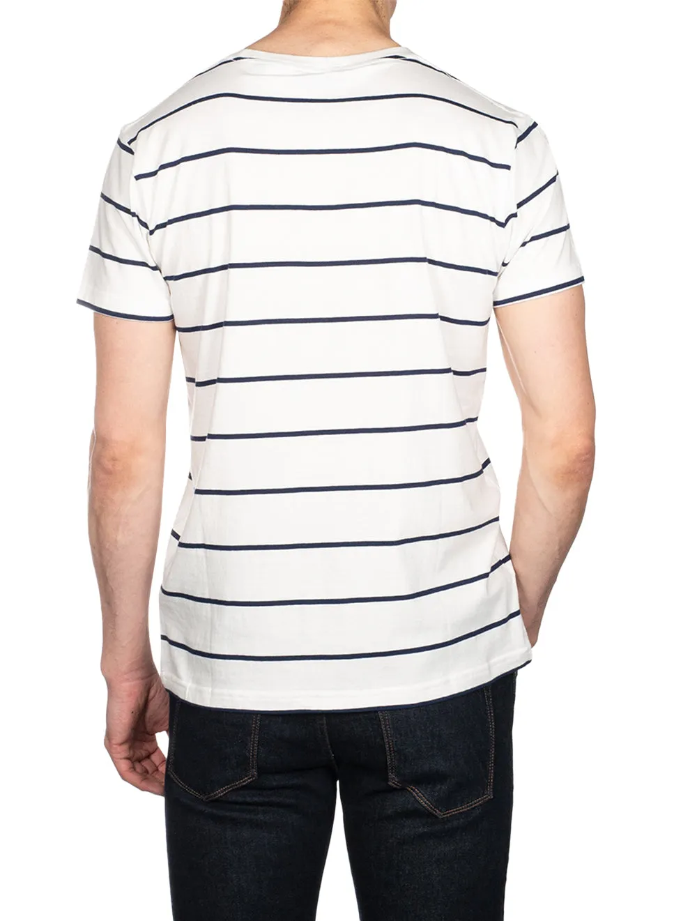 Br Streifen Kurzarm T-Shirt Eierschale