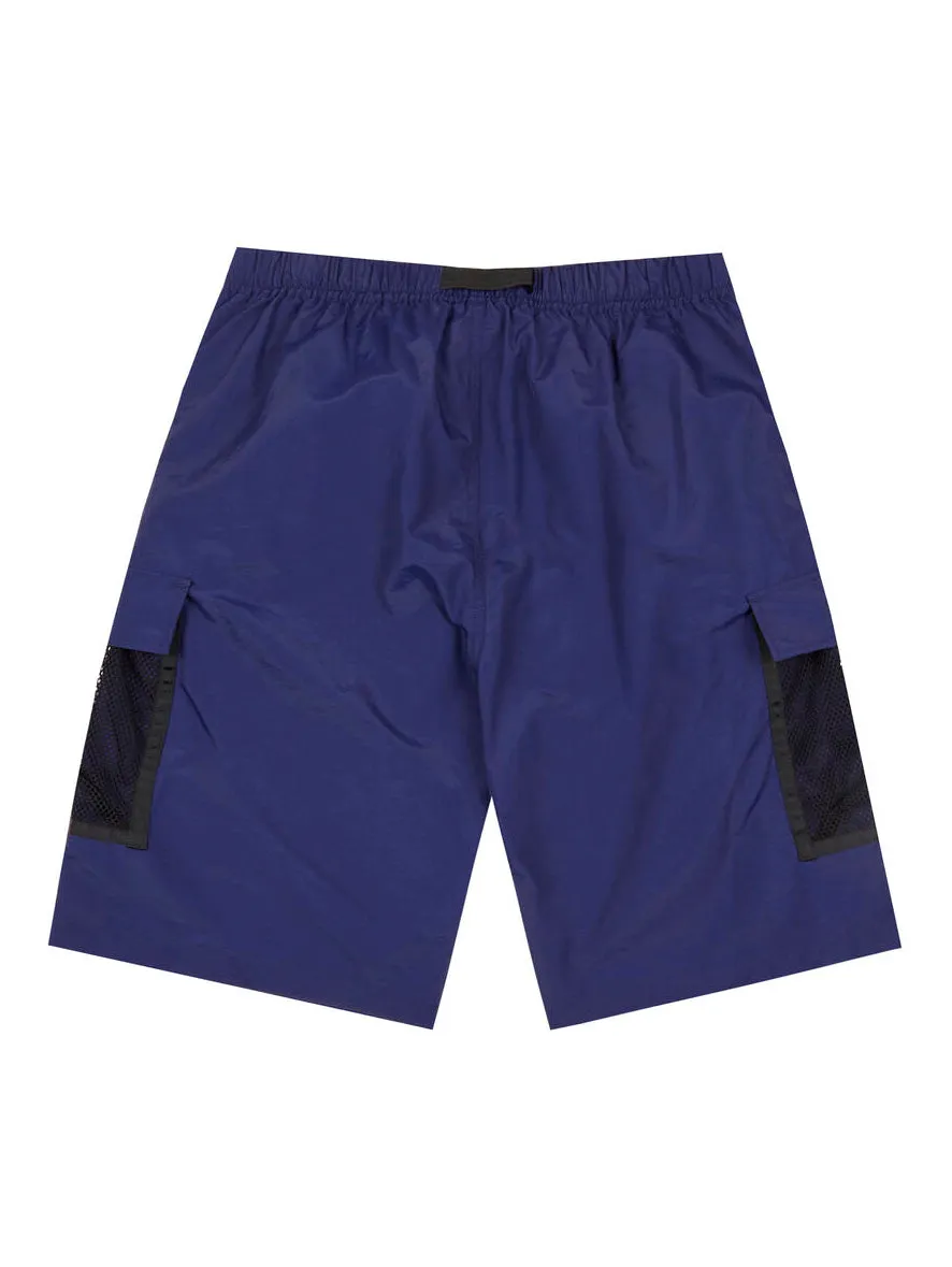 Bronze Mesh Cargo Shorts - Marineblau