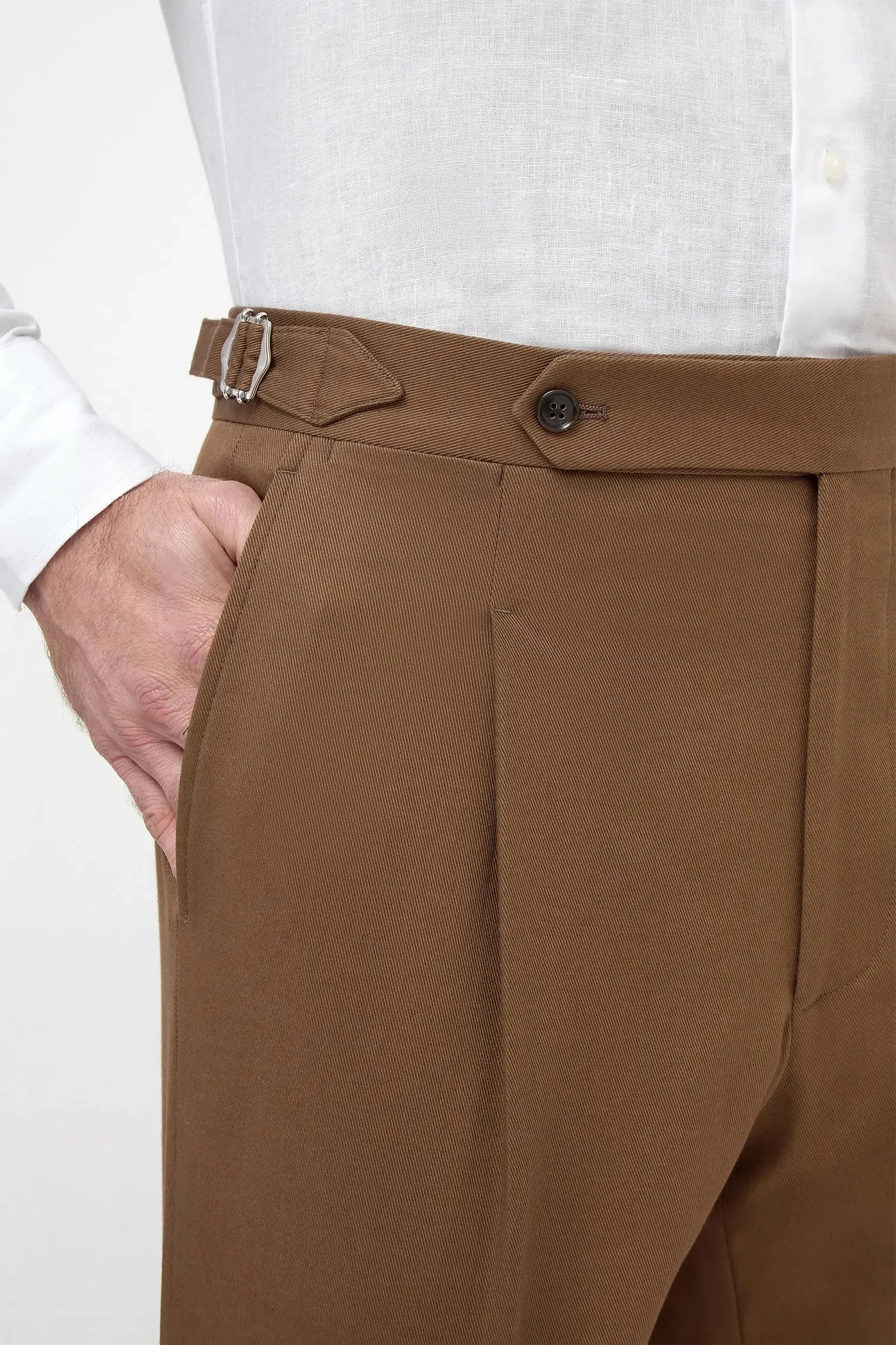 Braune Baumwollshorts - Hergestellt in Italien