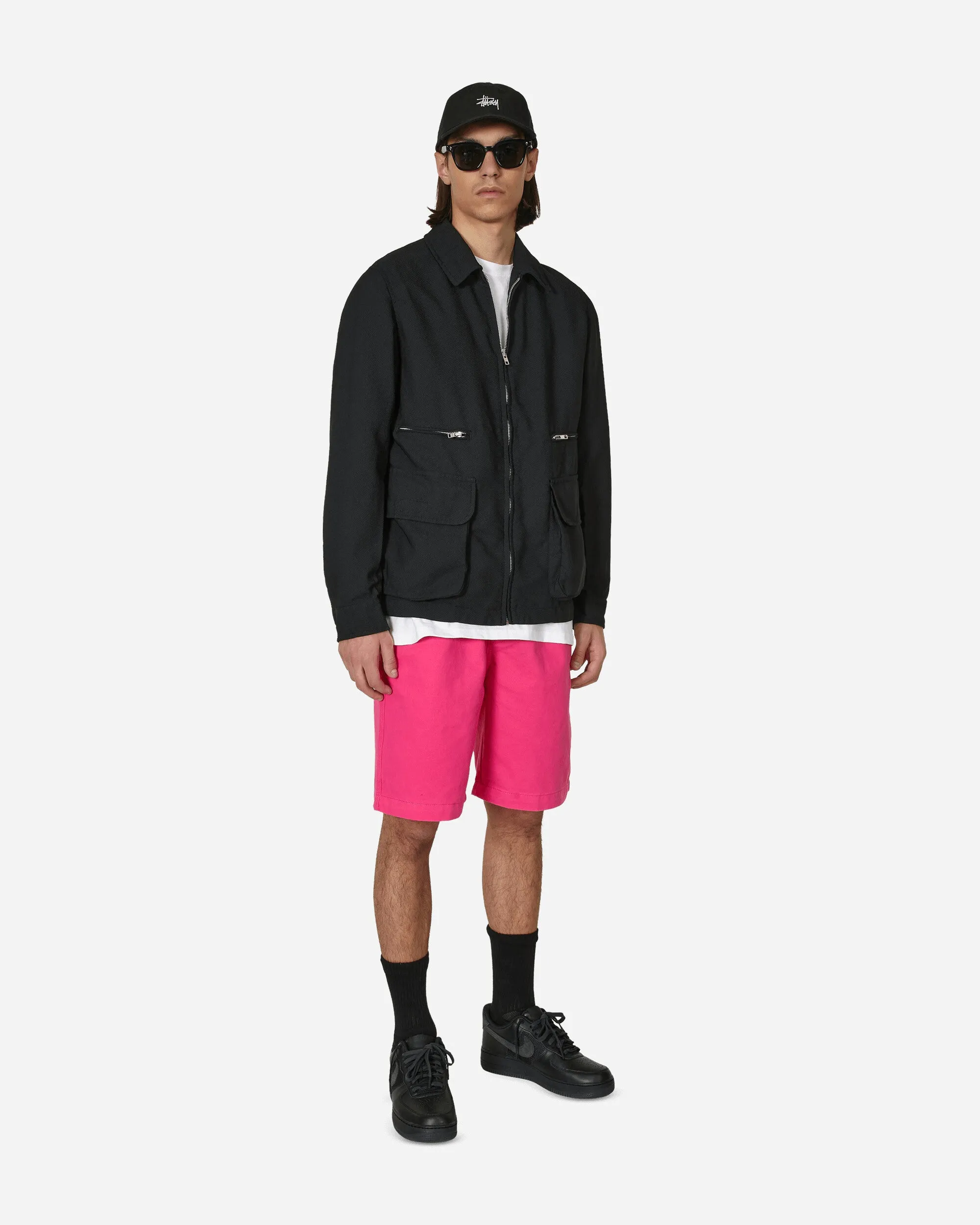 Gebürstete Strandshorts in Knallrosa